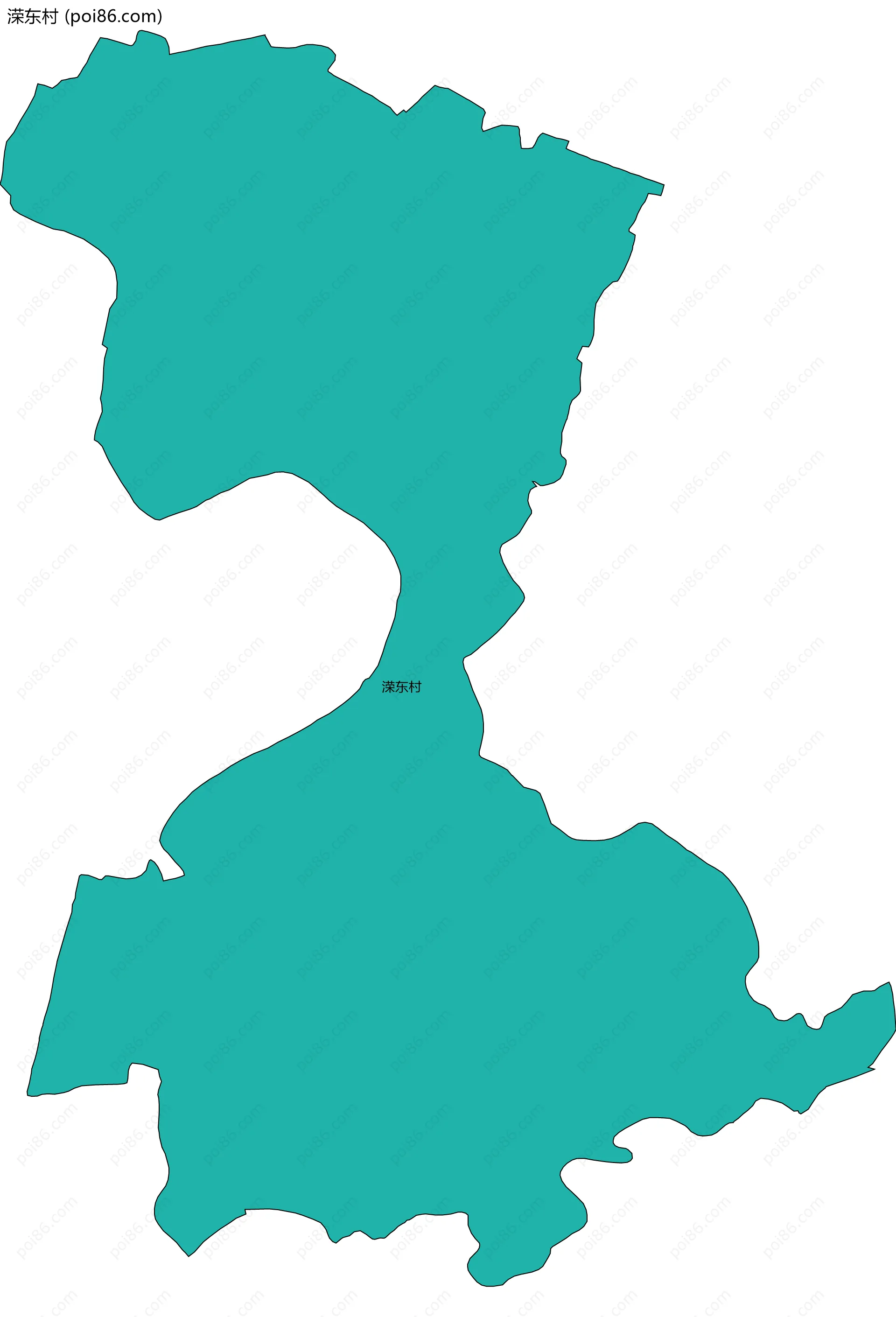 溁东村边界地图