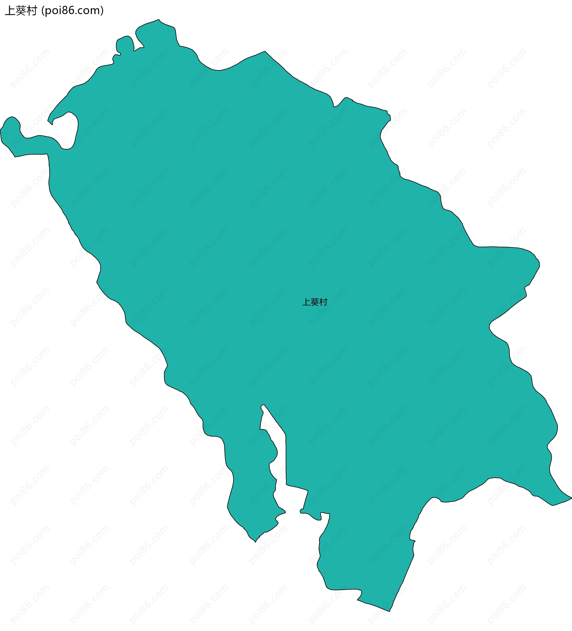 上葵村边界地图