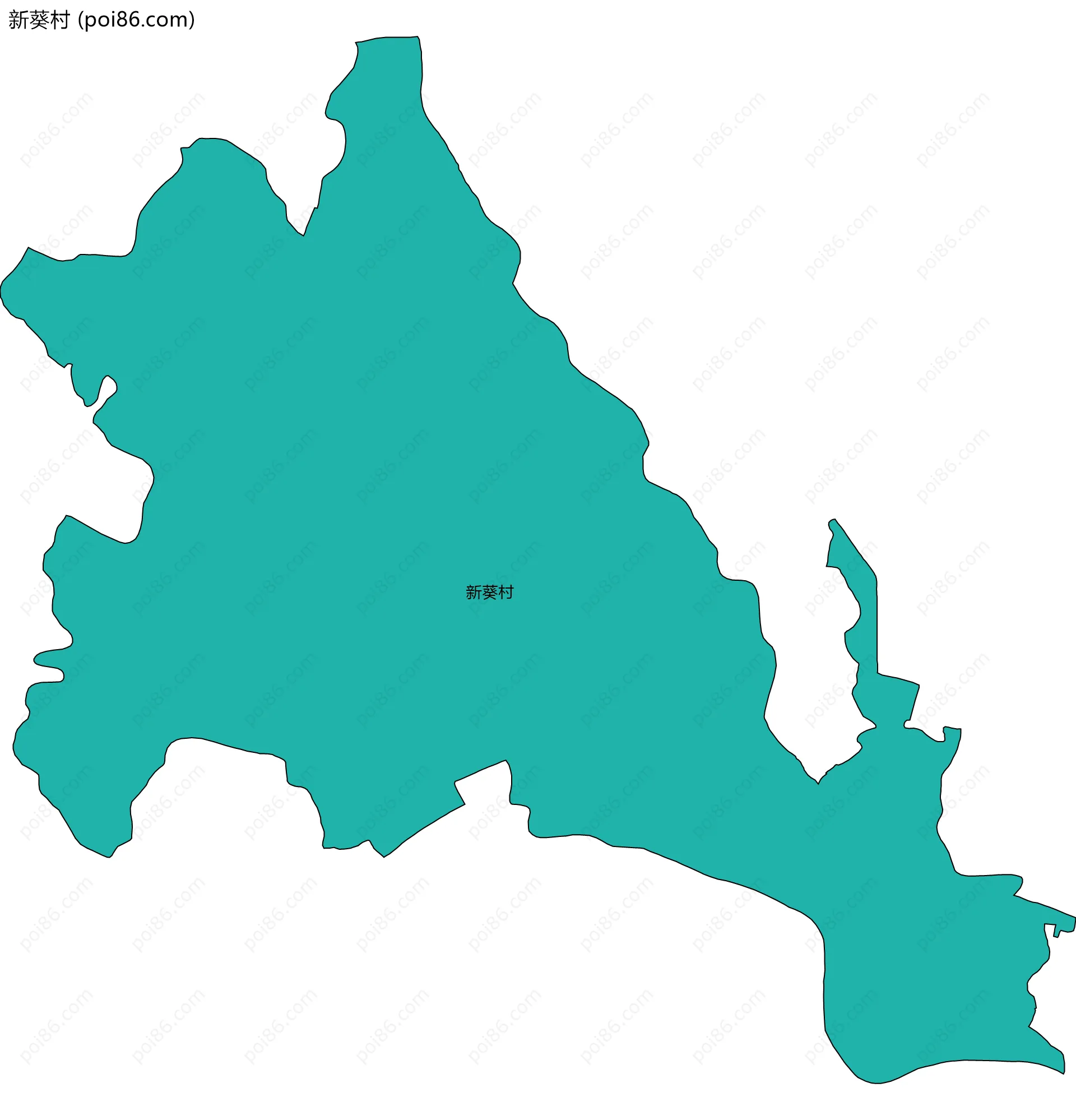 新葵村边界地图