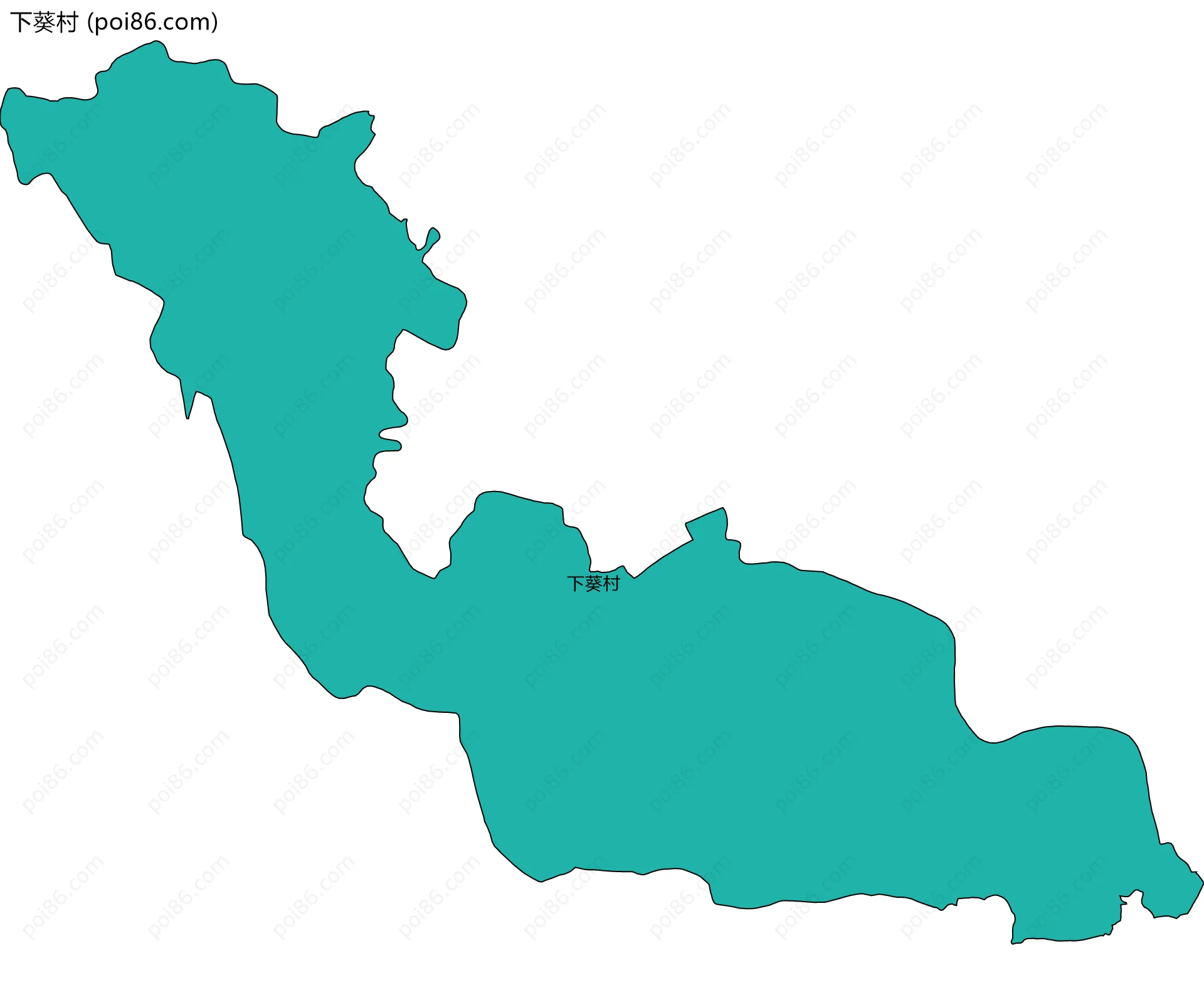 下葵村边界地图