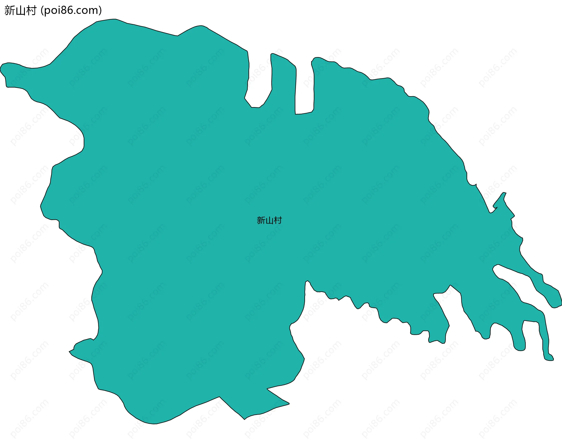 新山村边界地图
