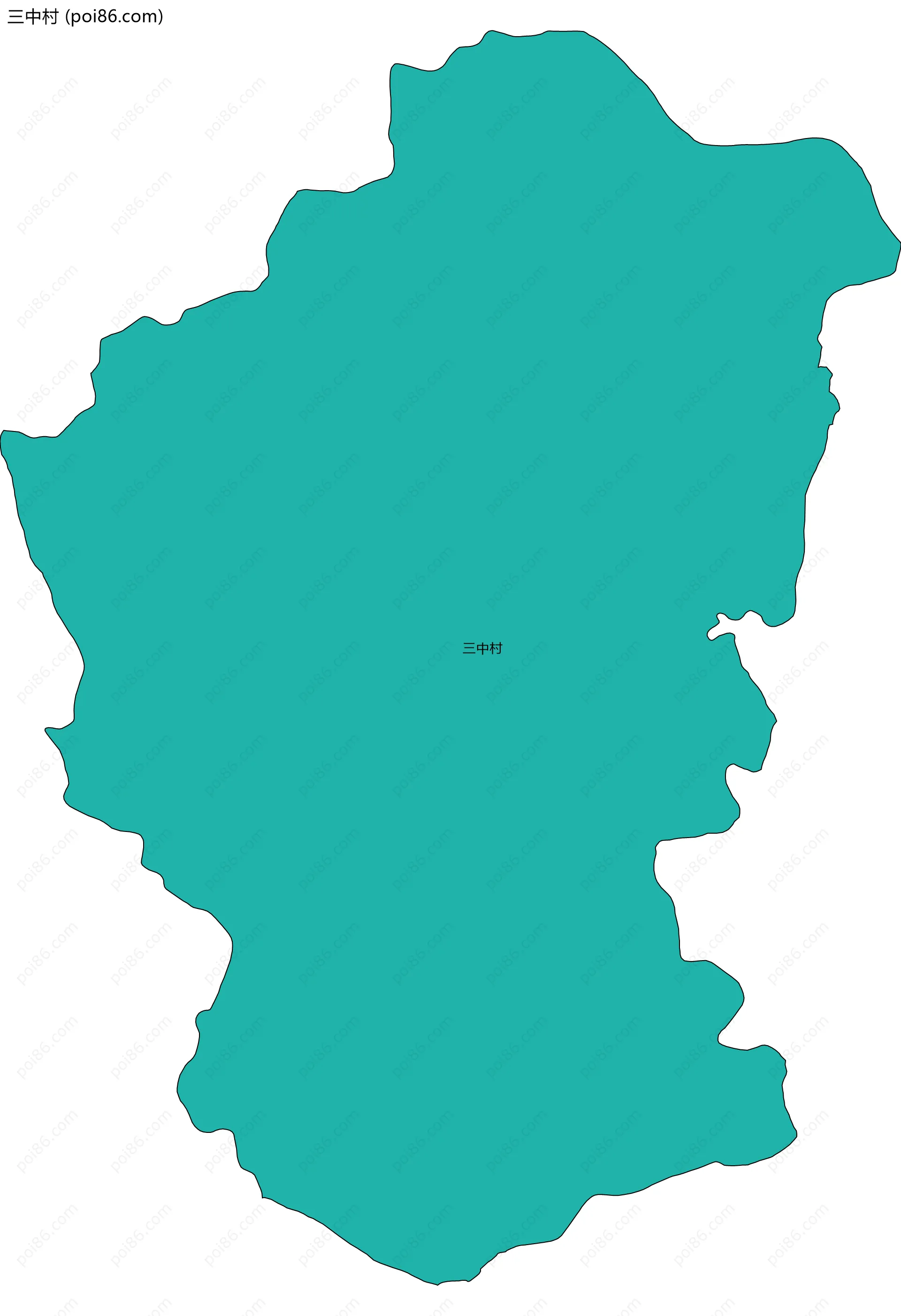 三中村边界地图