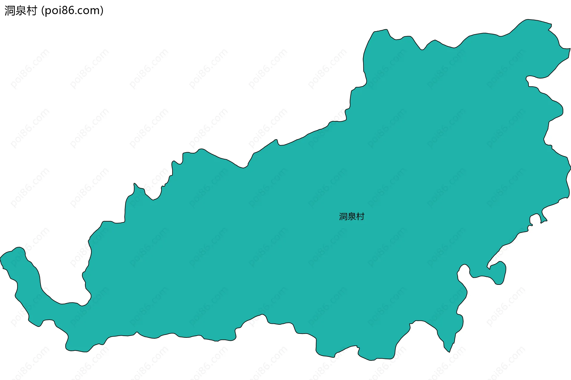 洞泉村边界地图