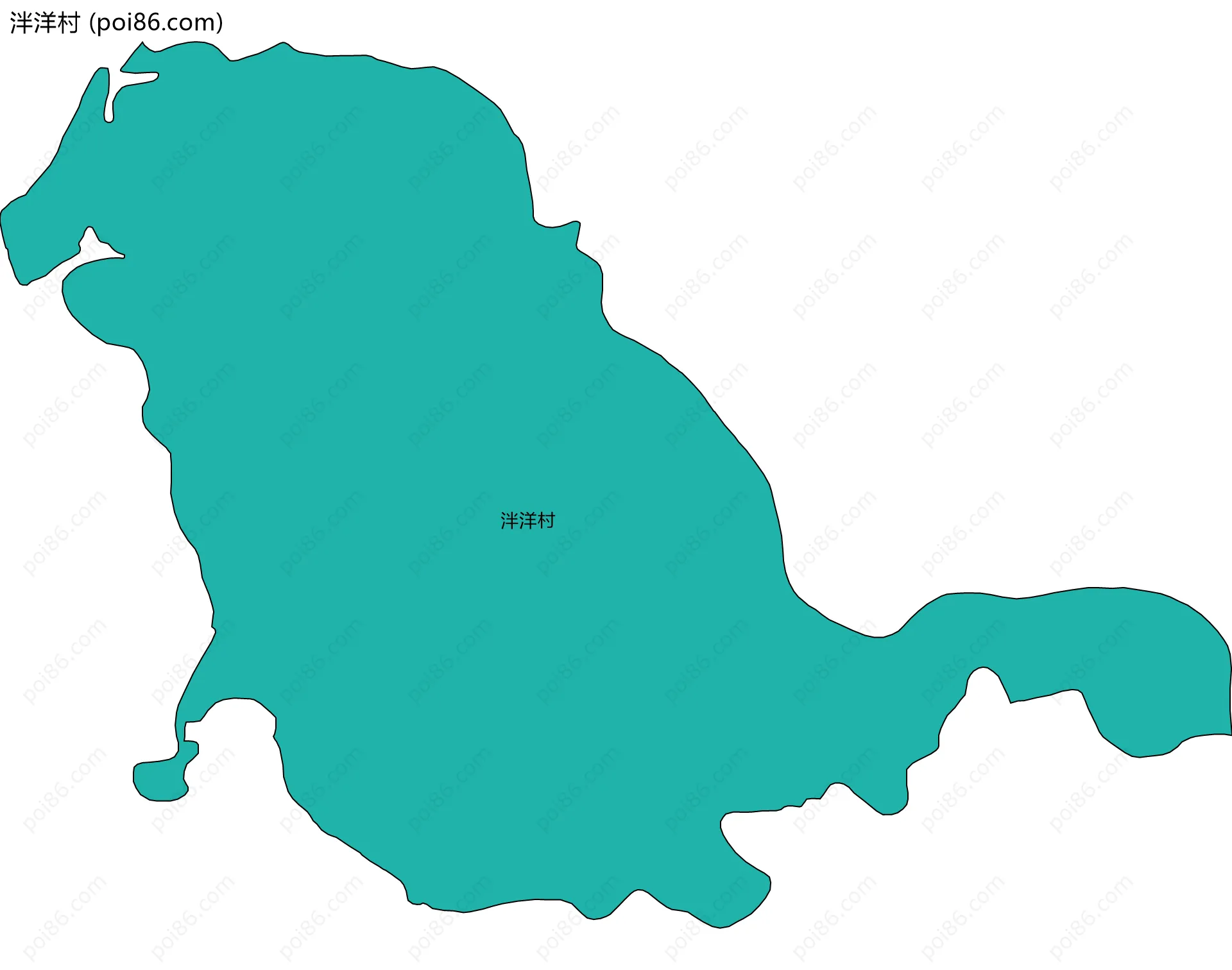 泮洋村边界地图