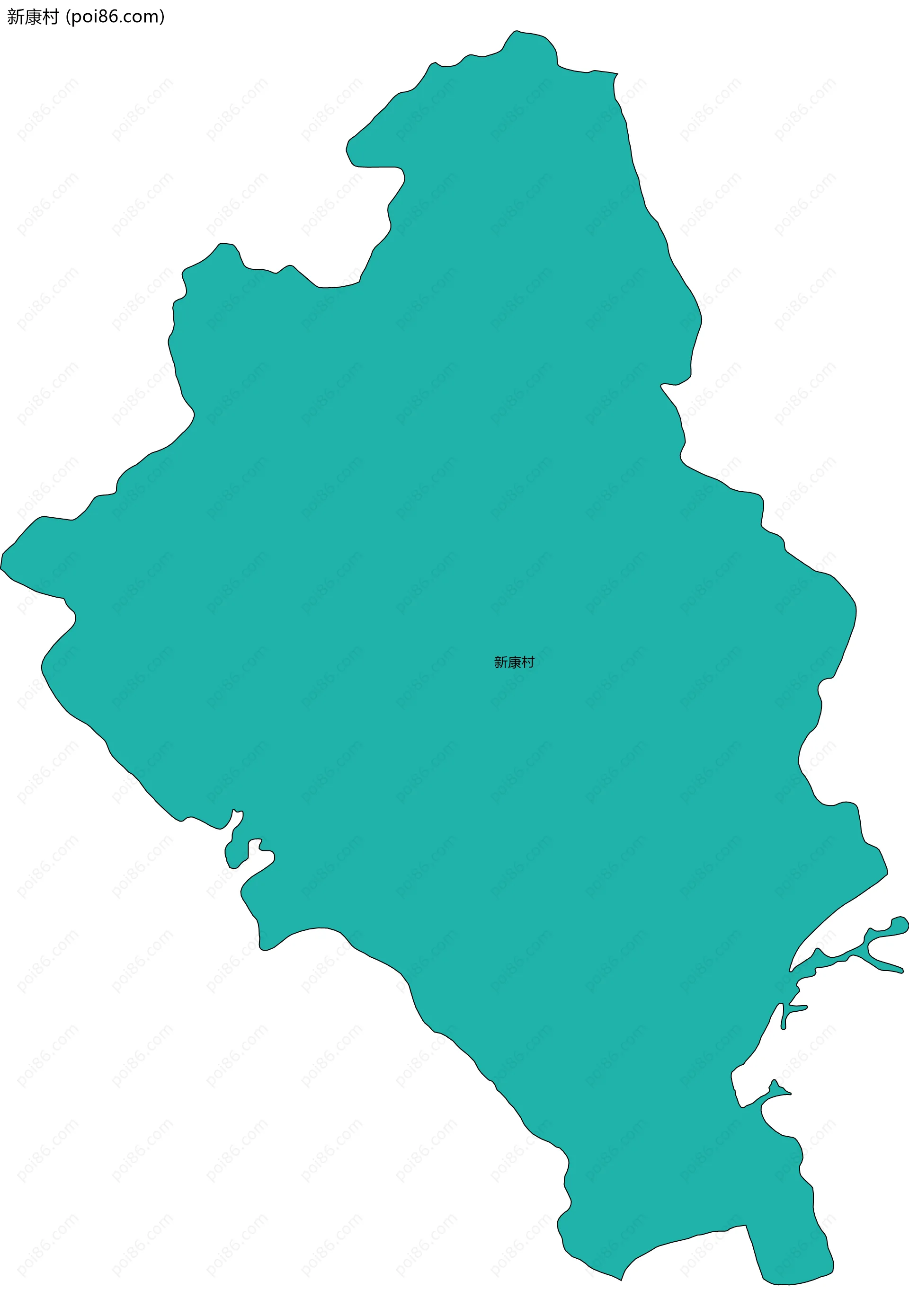 新康村边界地图