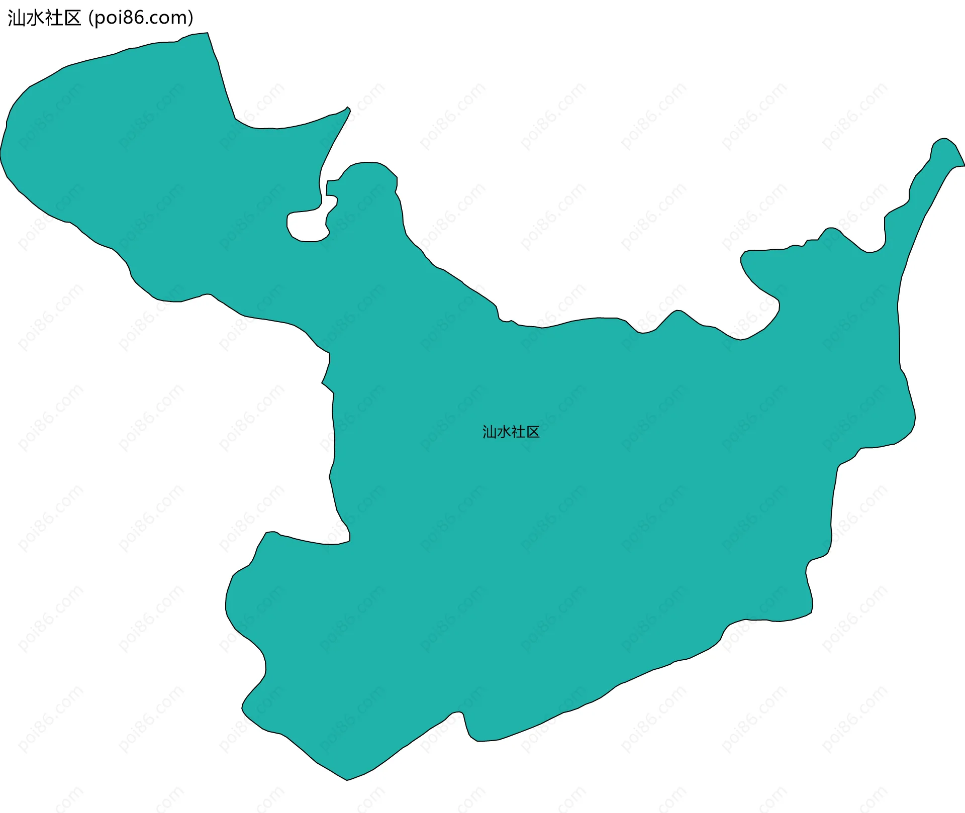 汕水社区边界地图