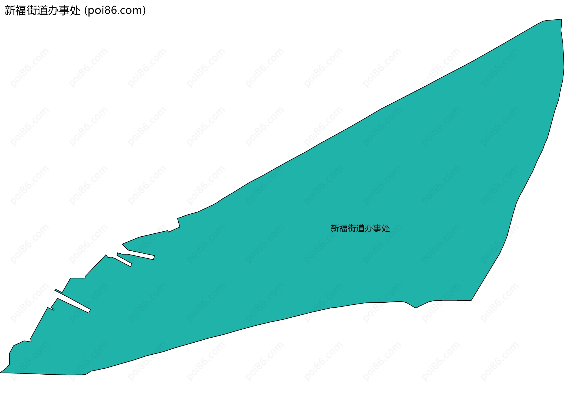 新福街道办事处边界地图