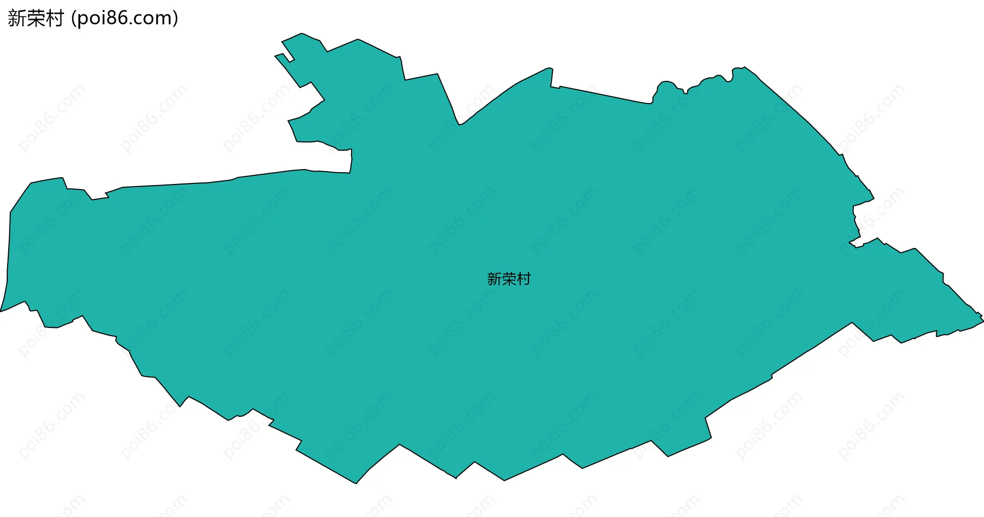 新荣村边界地图