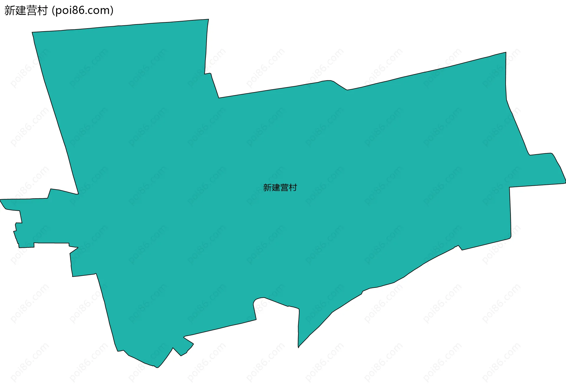 新建营村边界地图