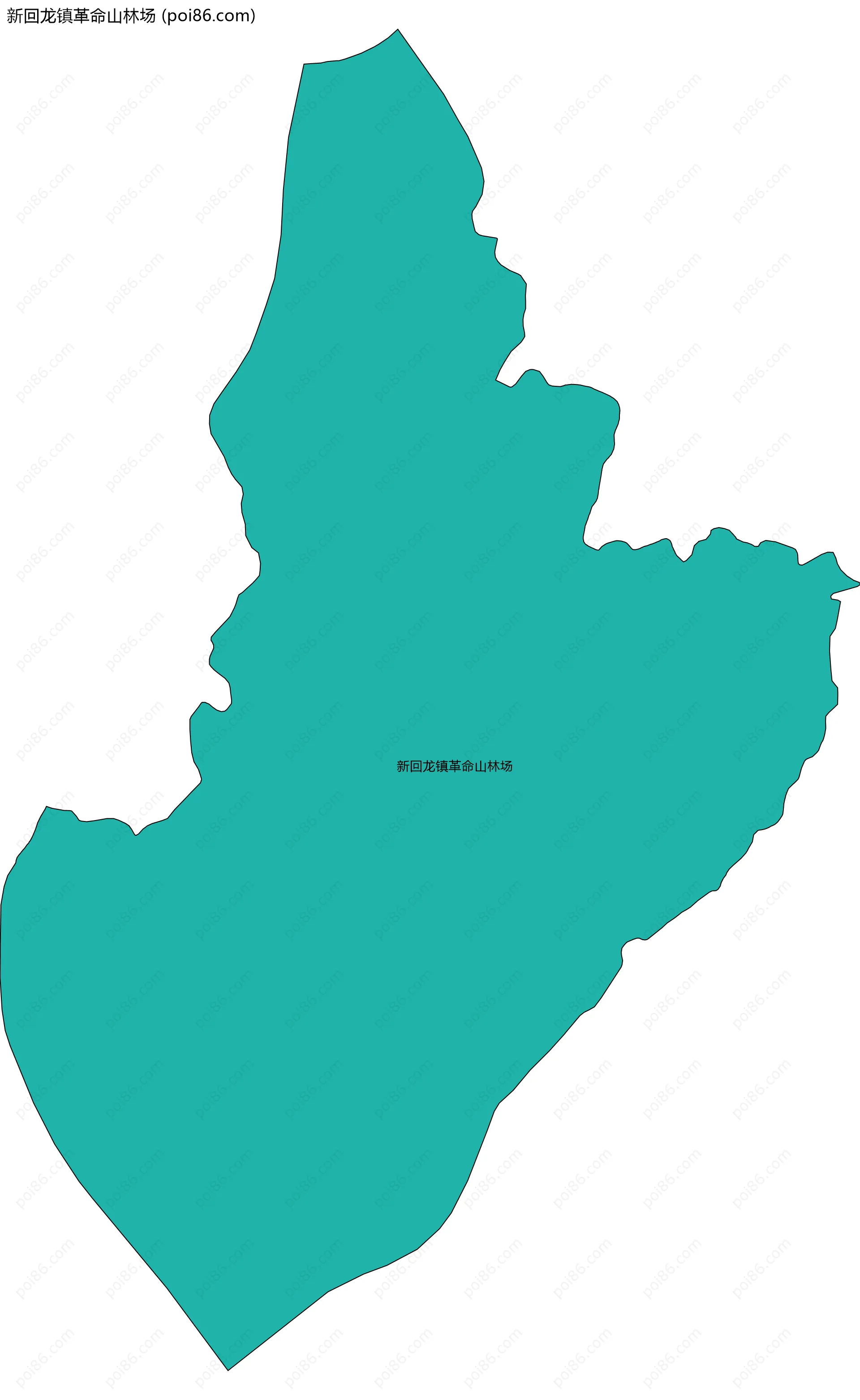 新回龙镇革命山林场边界地图