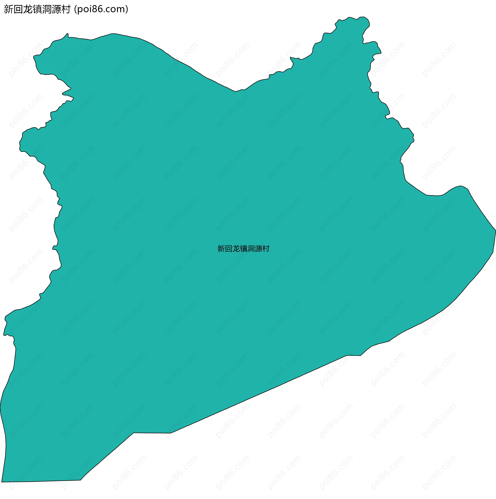 新回龙镇洞源村边界地图