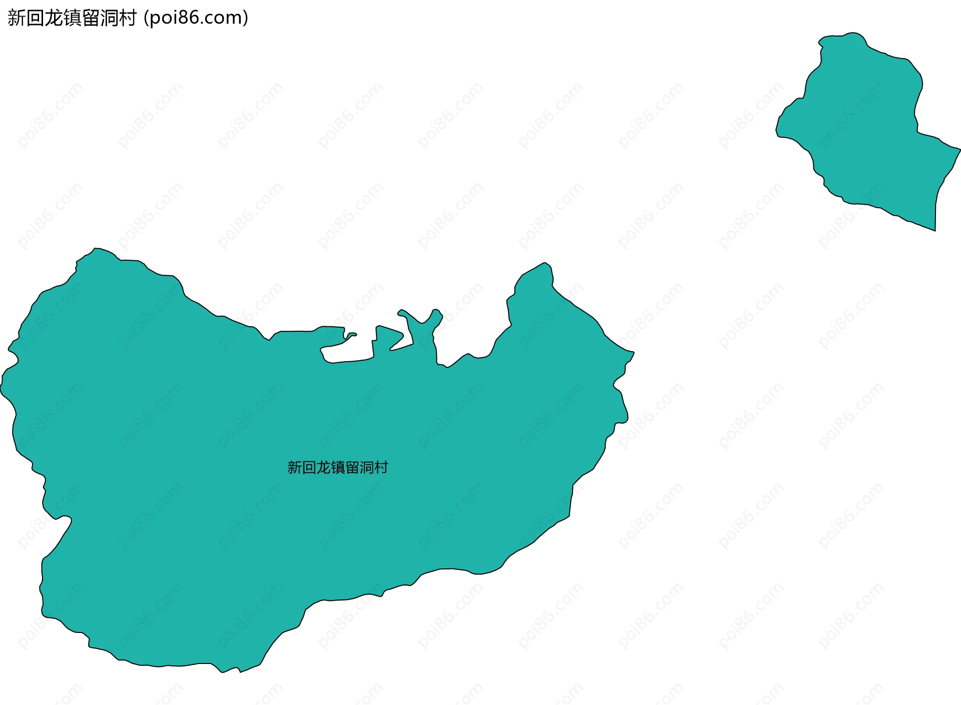 新回龙镇留洞村边界地图