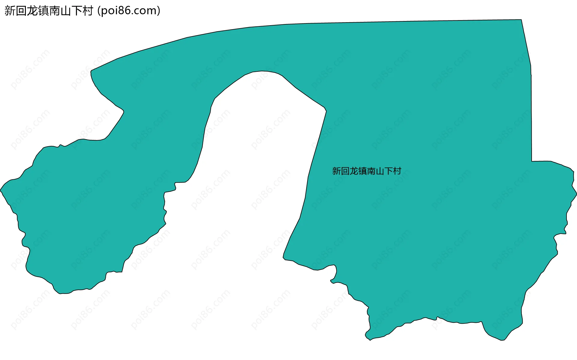 新回龙镇南山下村边界地图