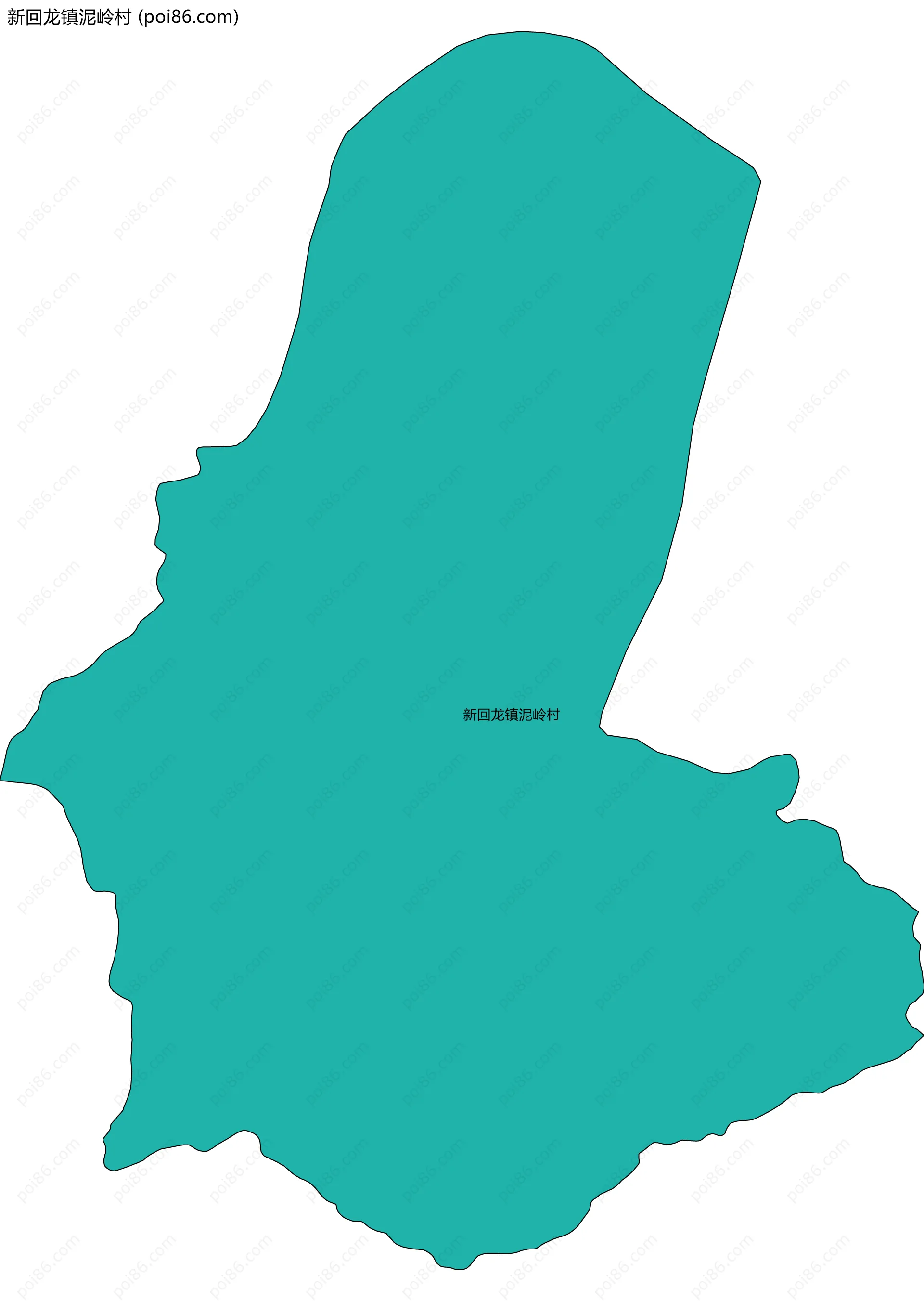 新回龙镇泥岭村边界地图