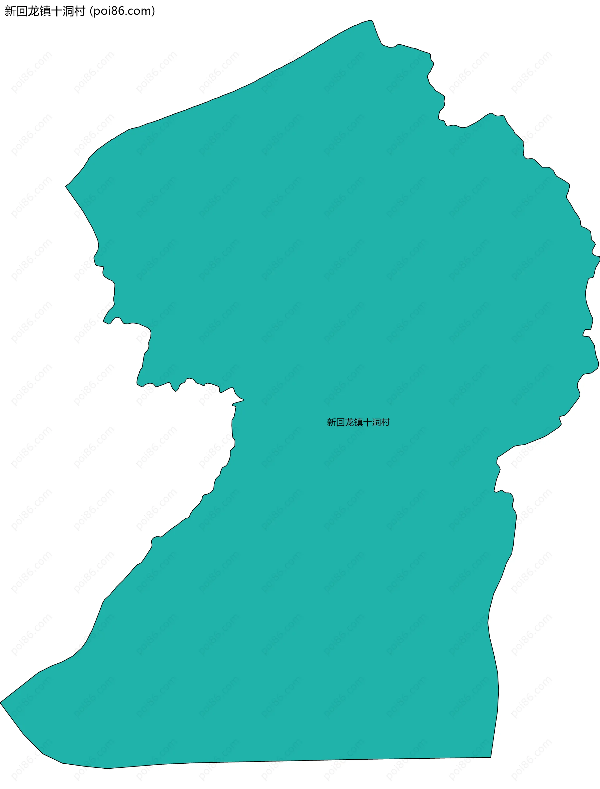 新回龙镇十洞村边界地图