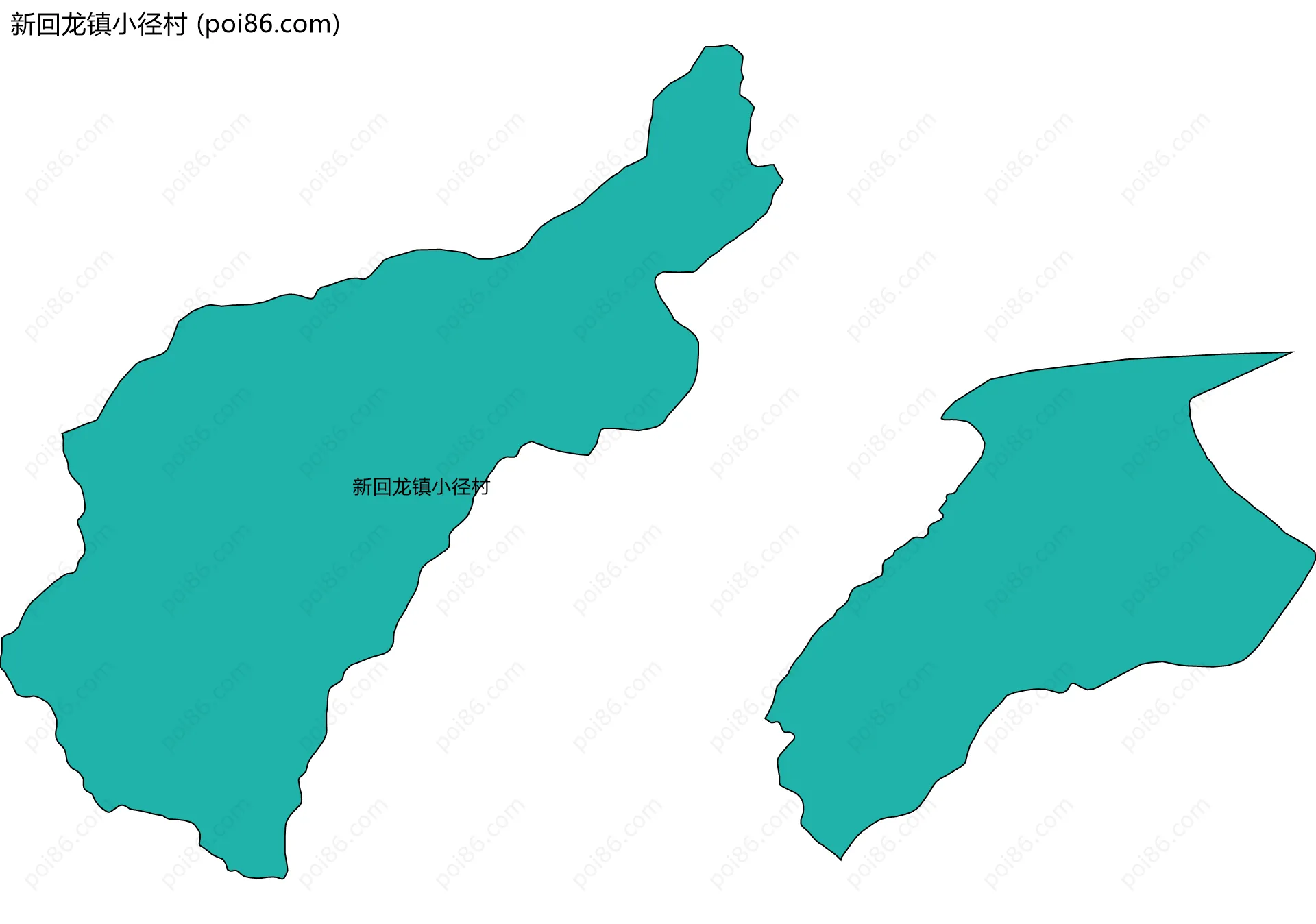 新回龙镇小径村边界地图