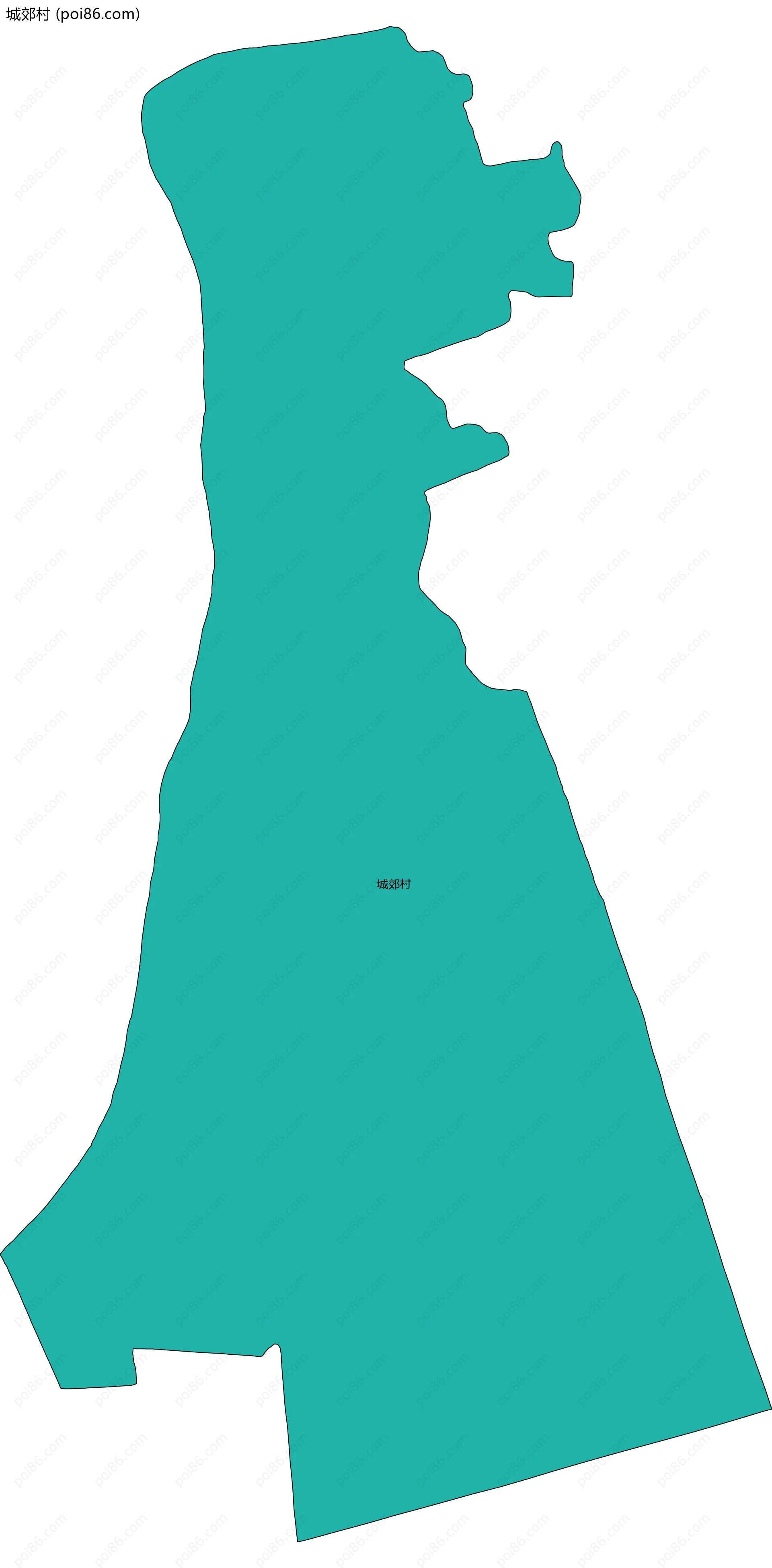 城郊村边界地图