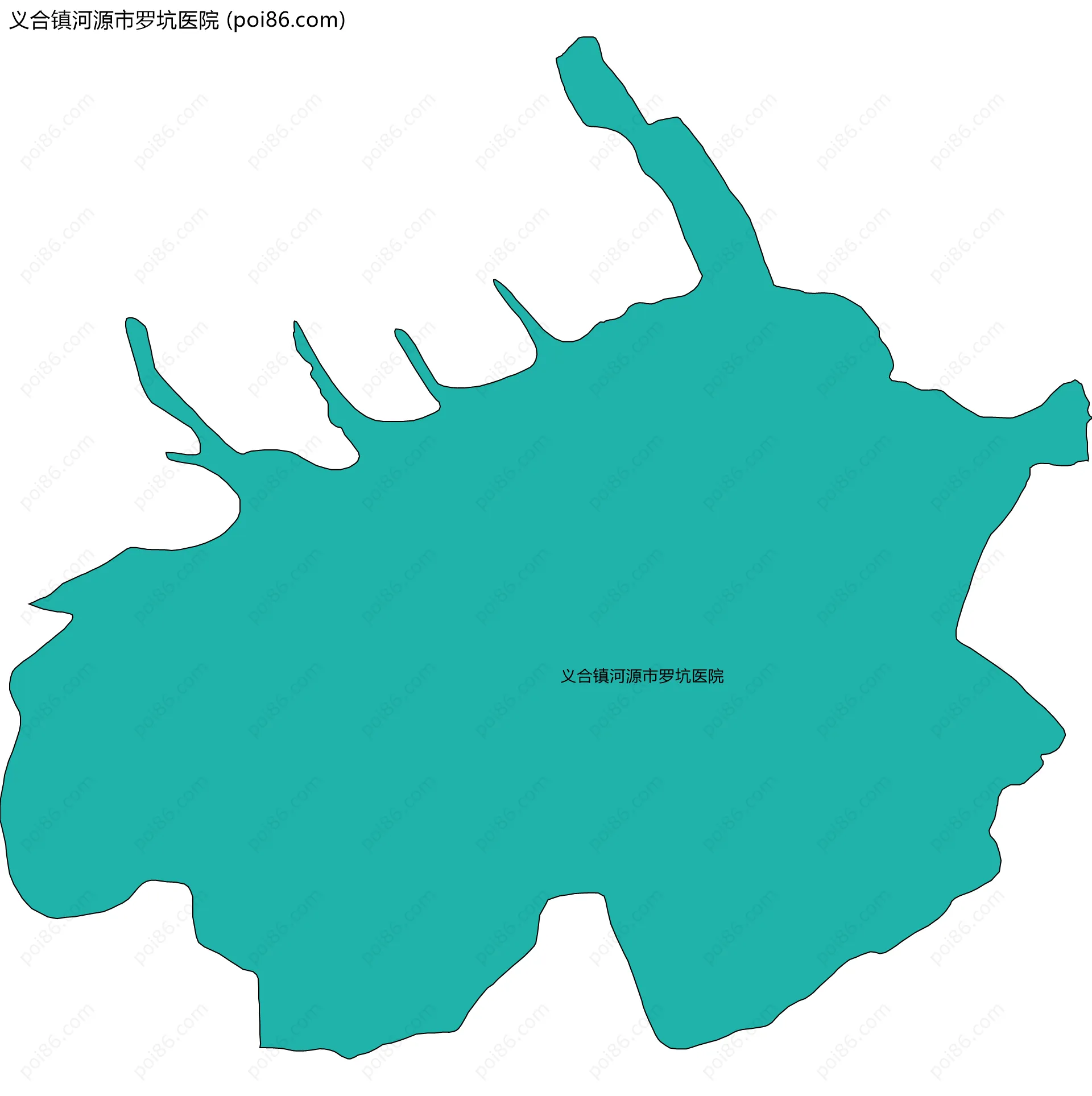 义合镇河源市罗坑医院边界地图