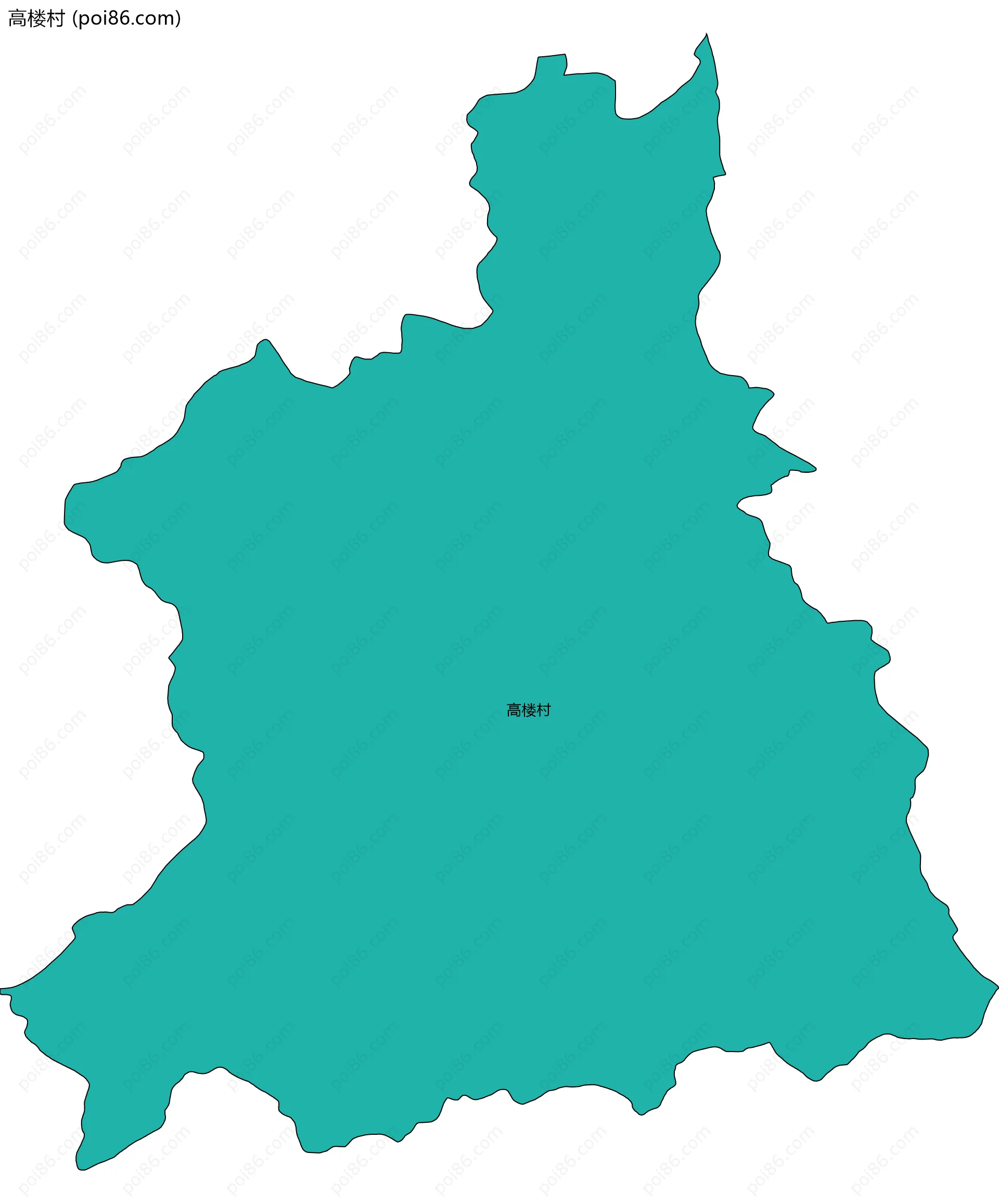 高楼村边界地图