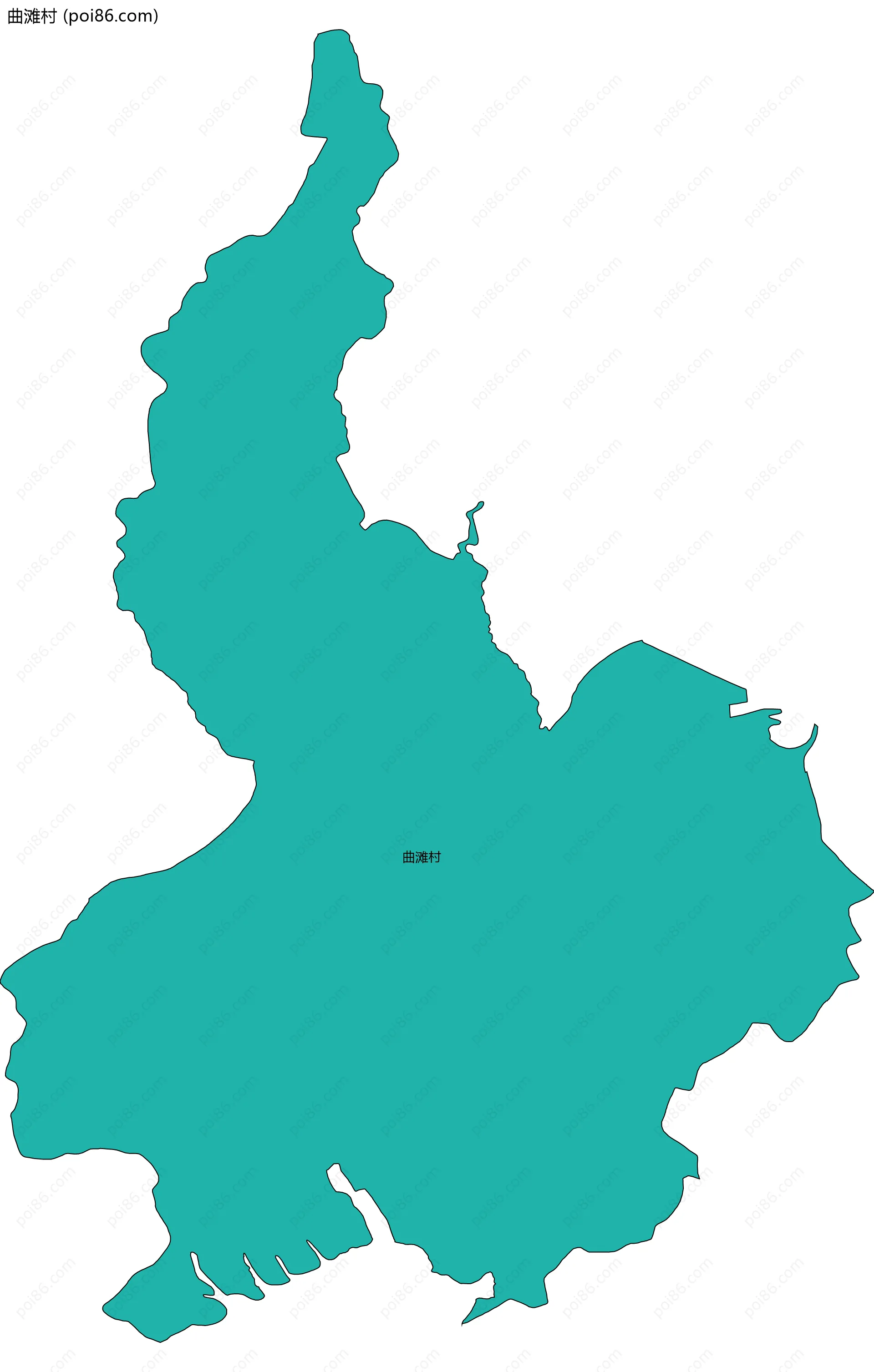 曲滩村边界地图