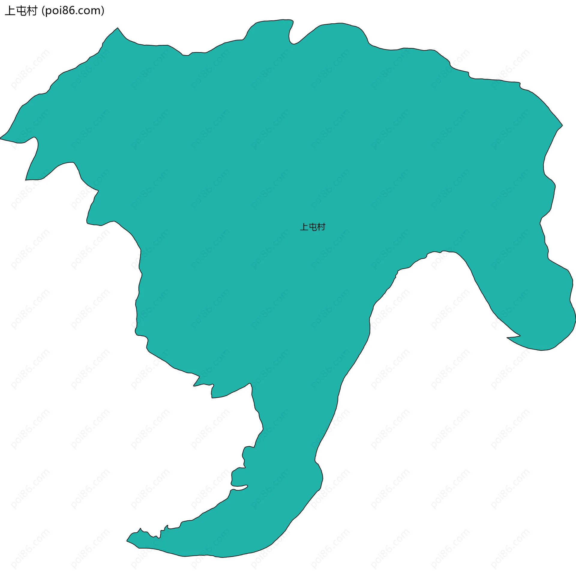 上屯村边界地图