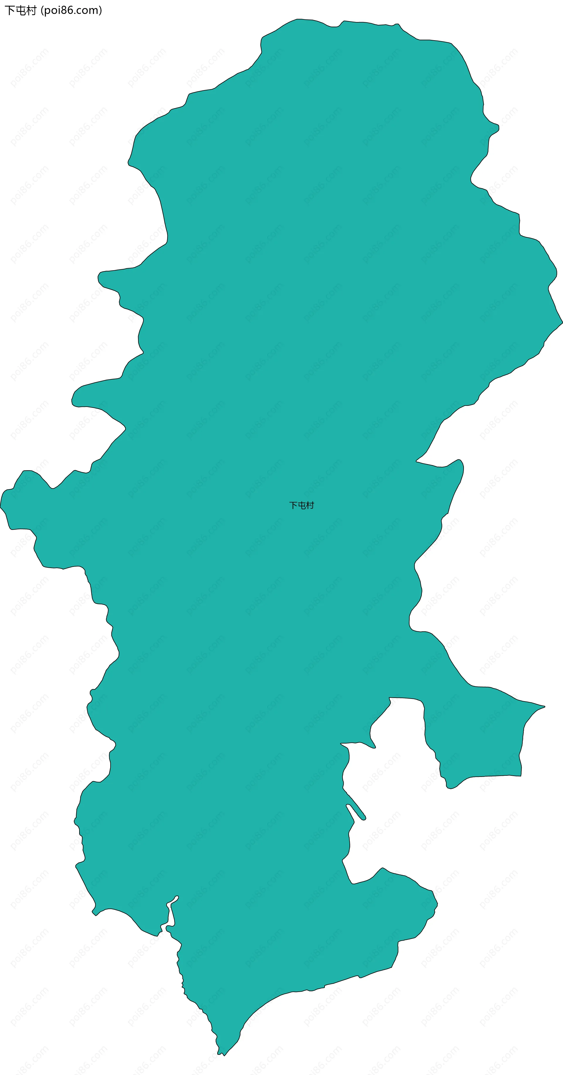 下屯村边界地图