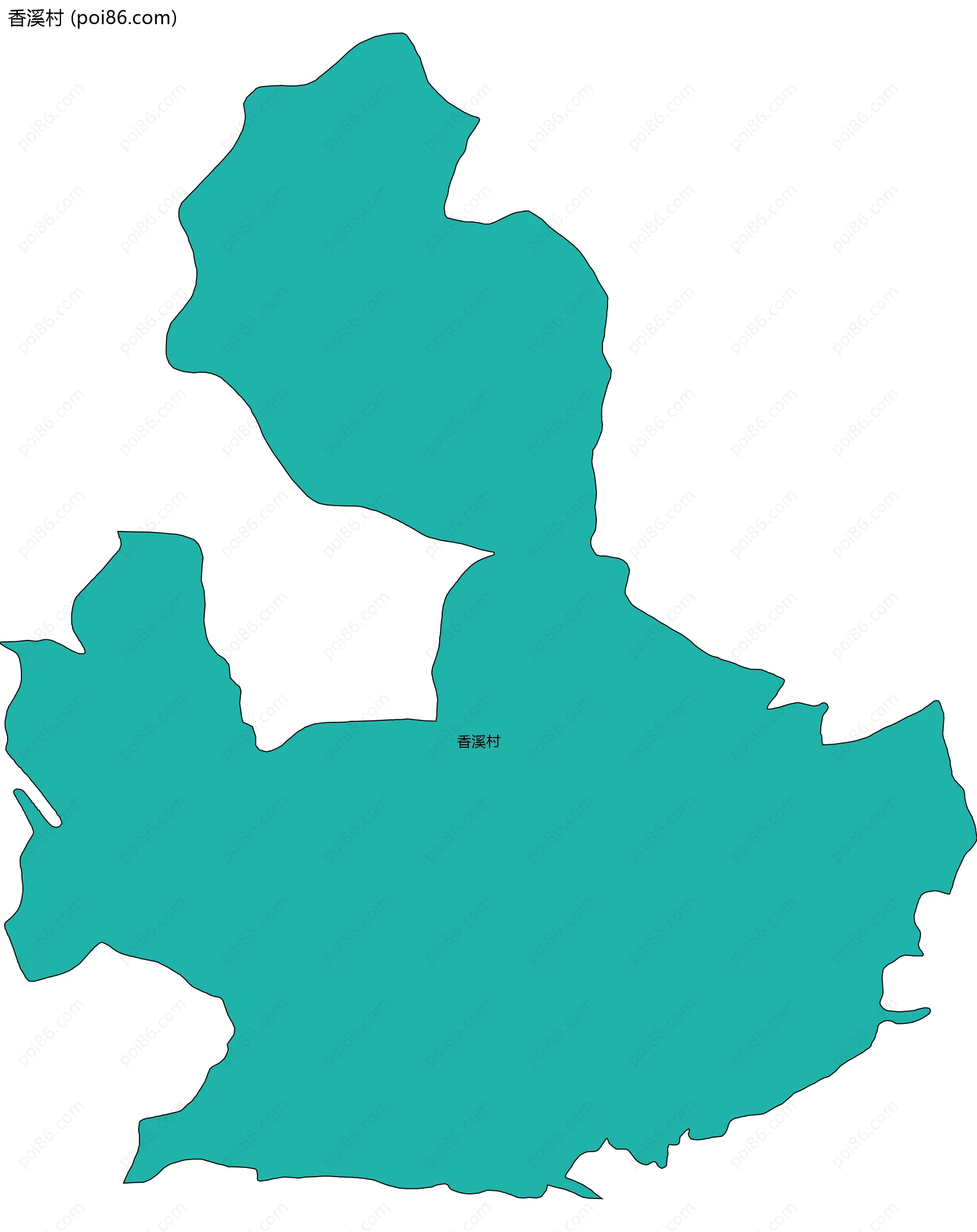 香溪村边界地图