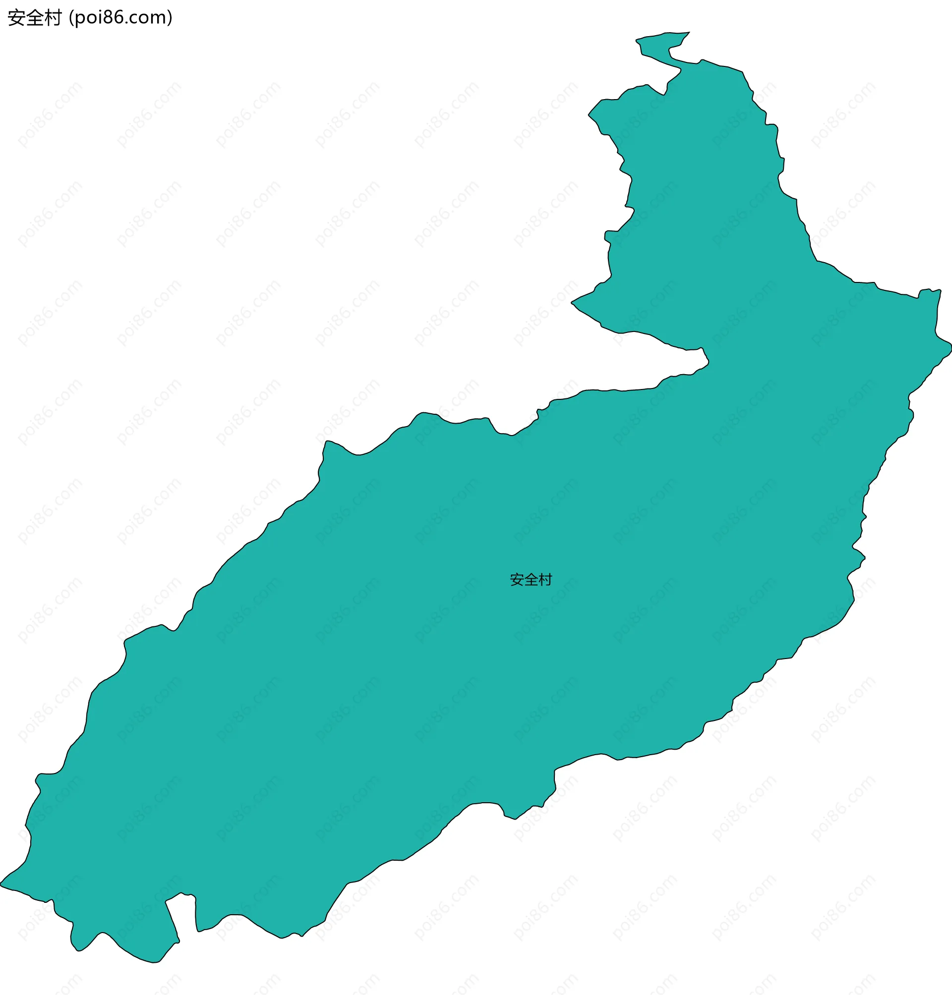 安全村边界地图