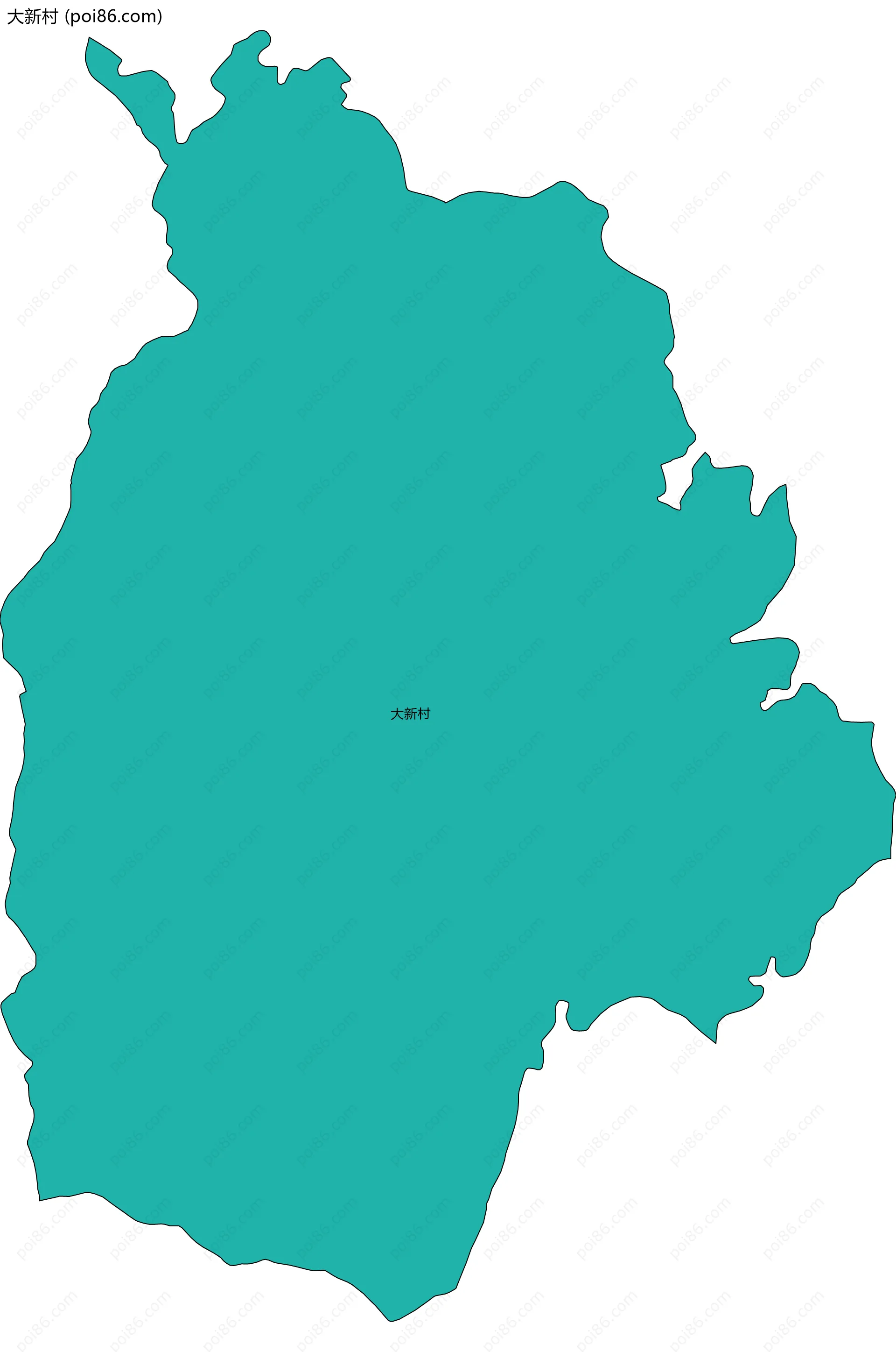 大新村边界地图