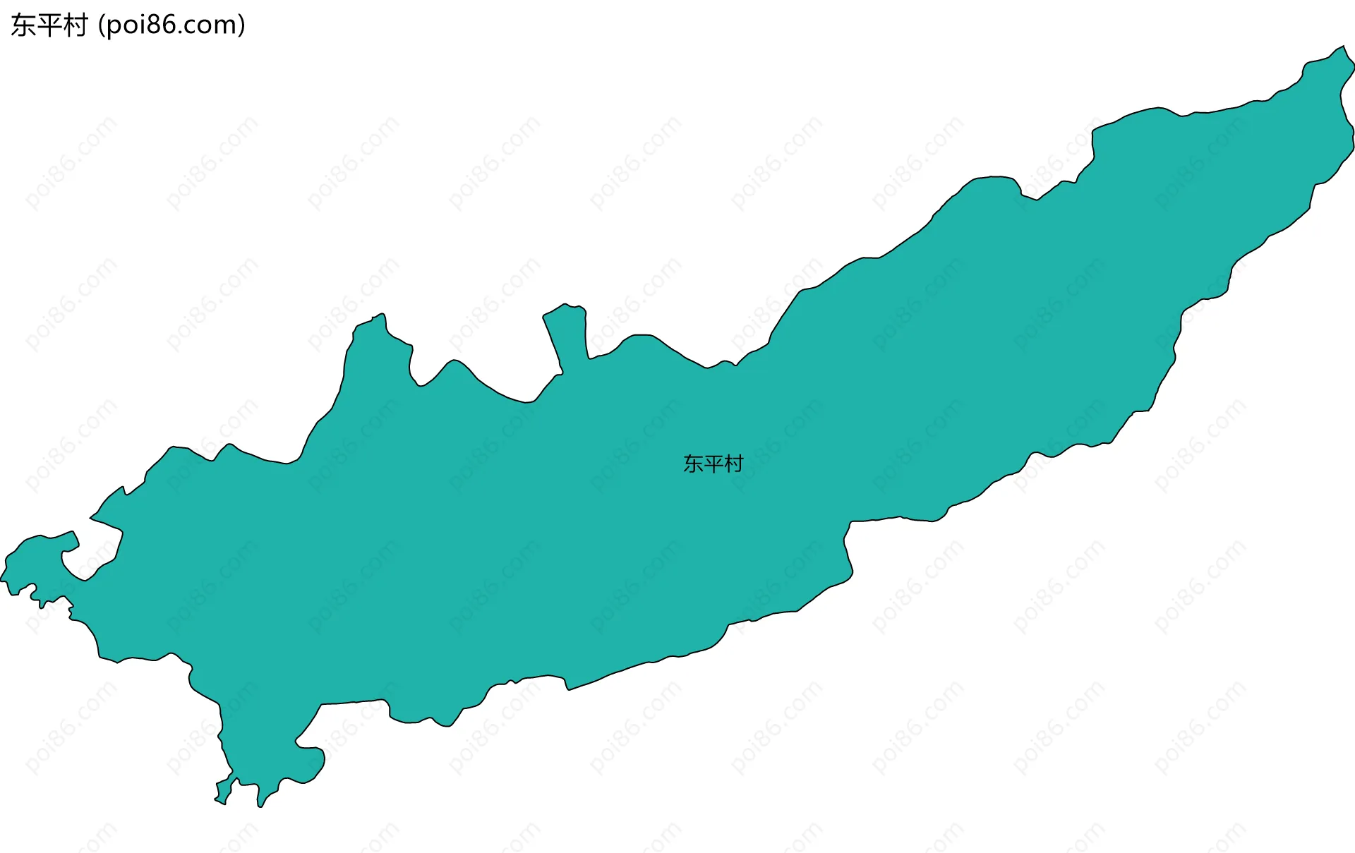 东平村边界地图