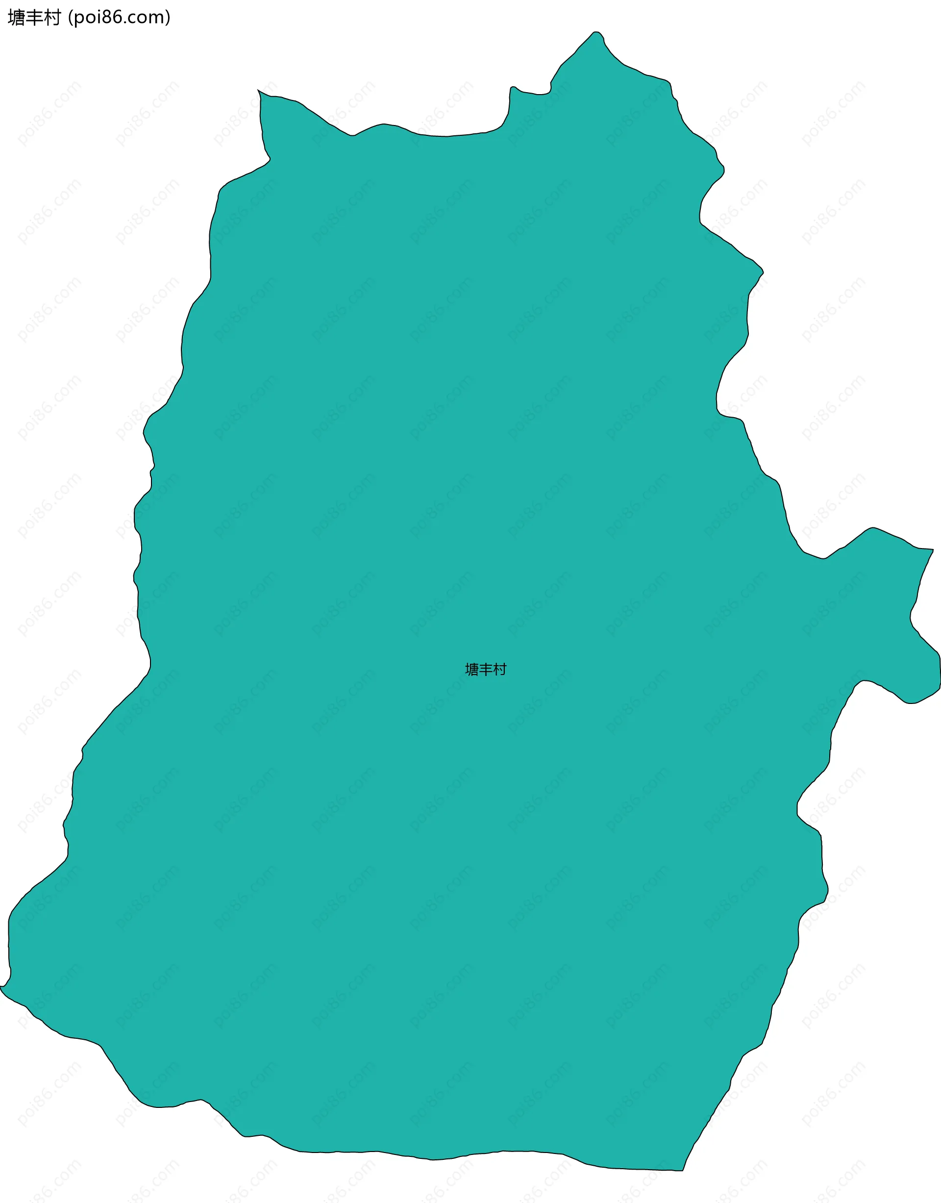 塘丰村边界地图