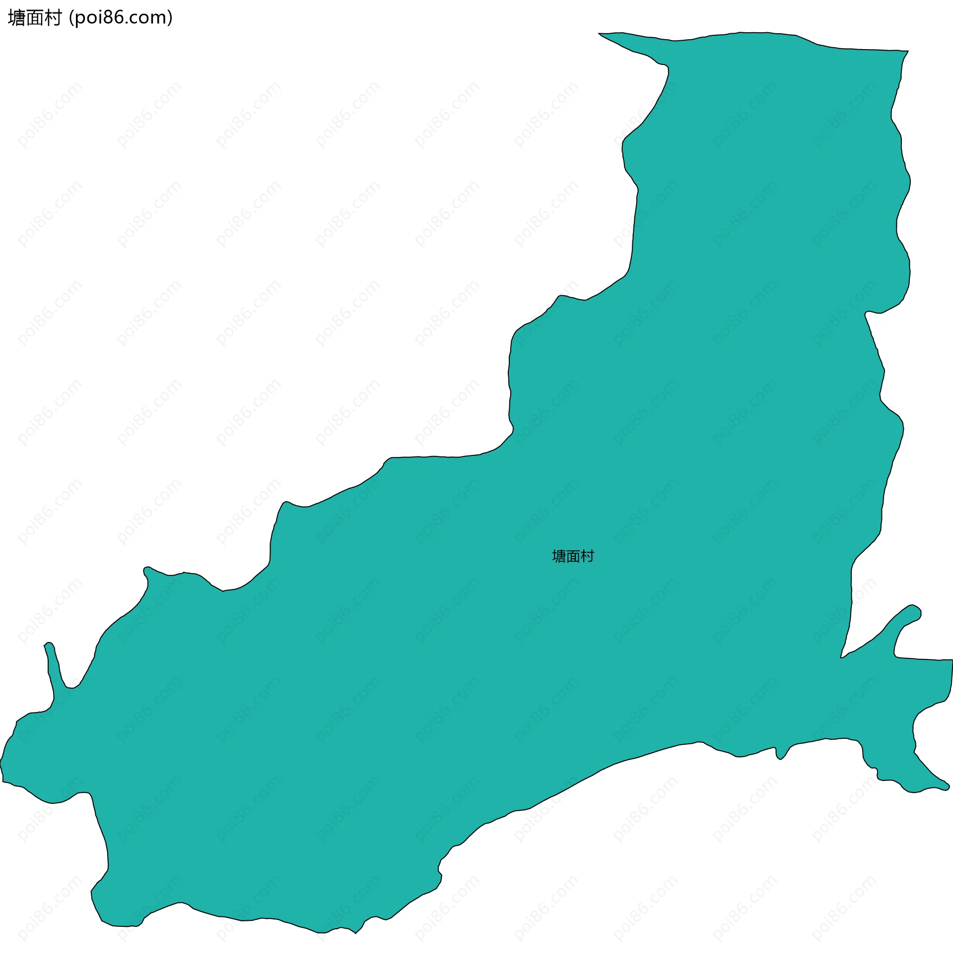 塘面村边界地图