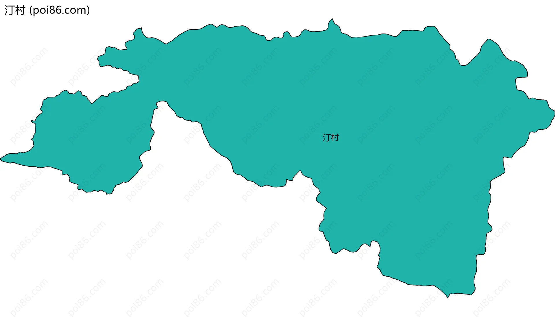 汀村边界地图