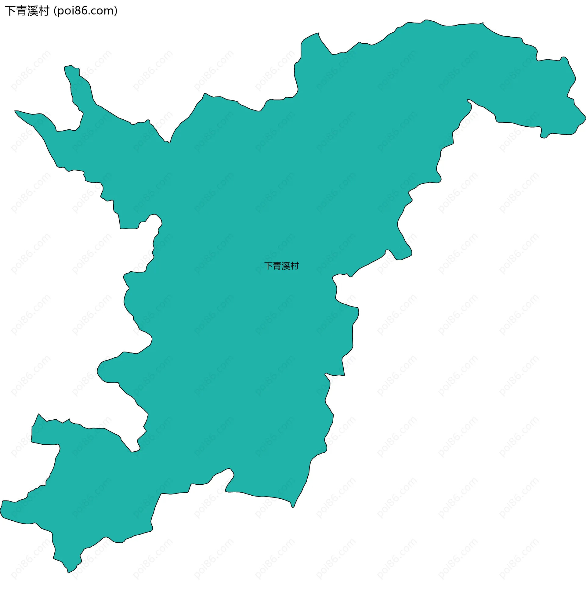 下青溪村边界地图