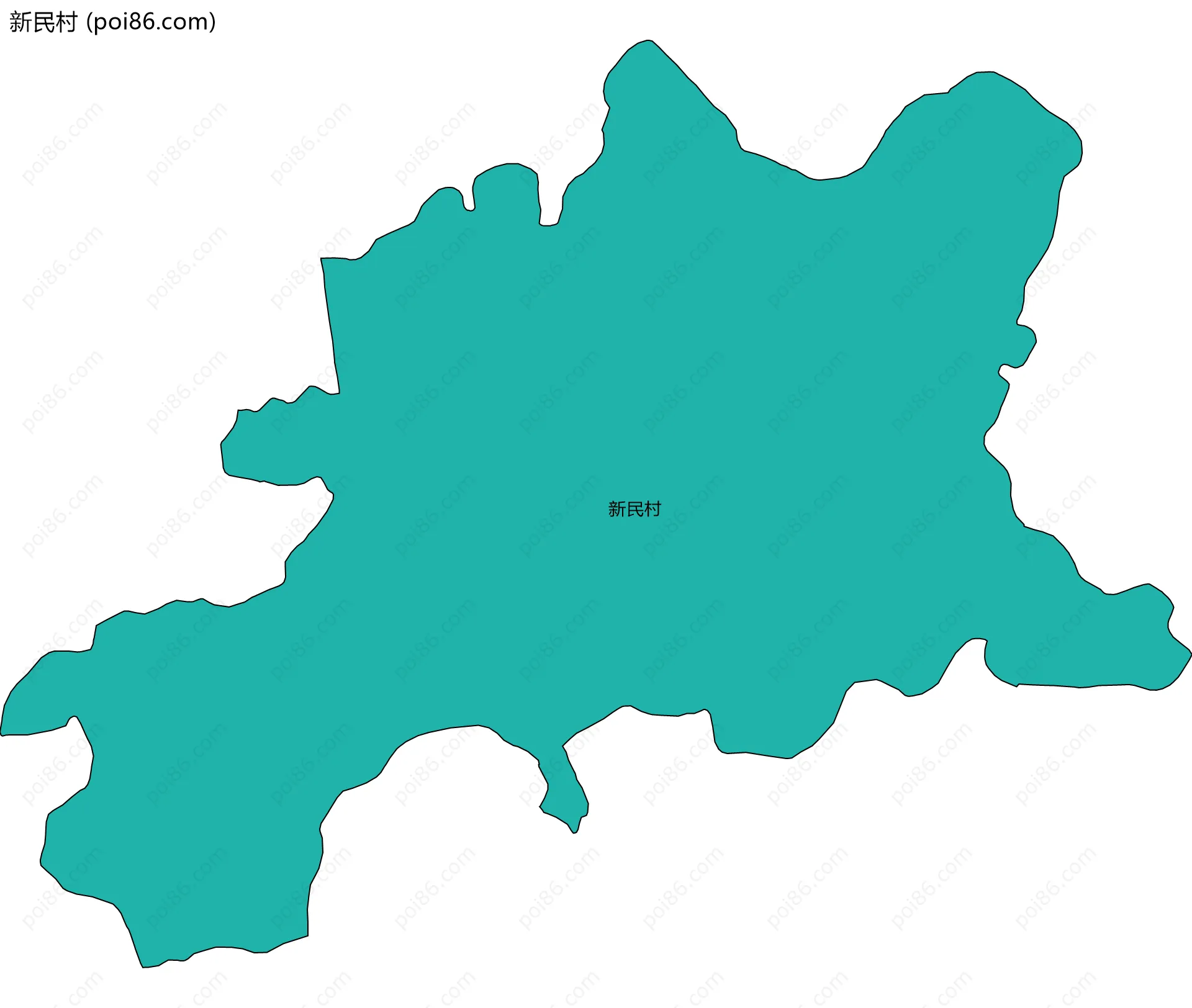 新民村边界地图