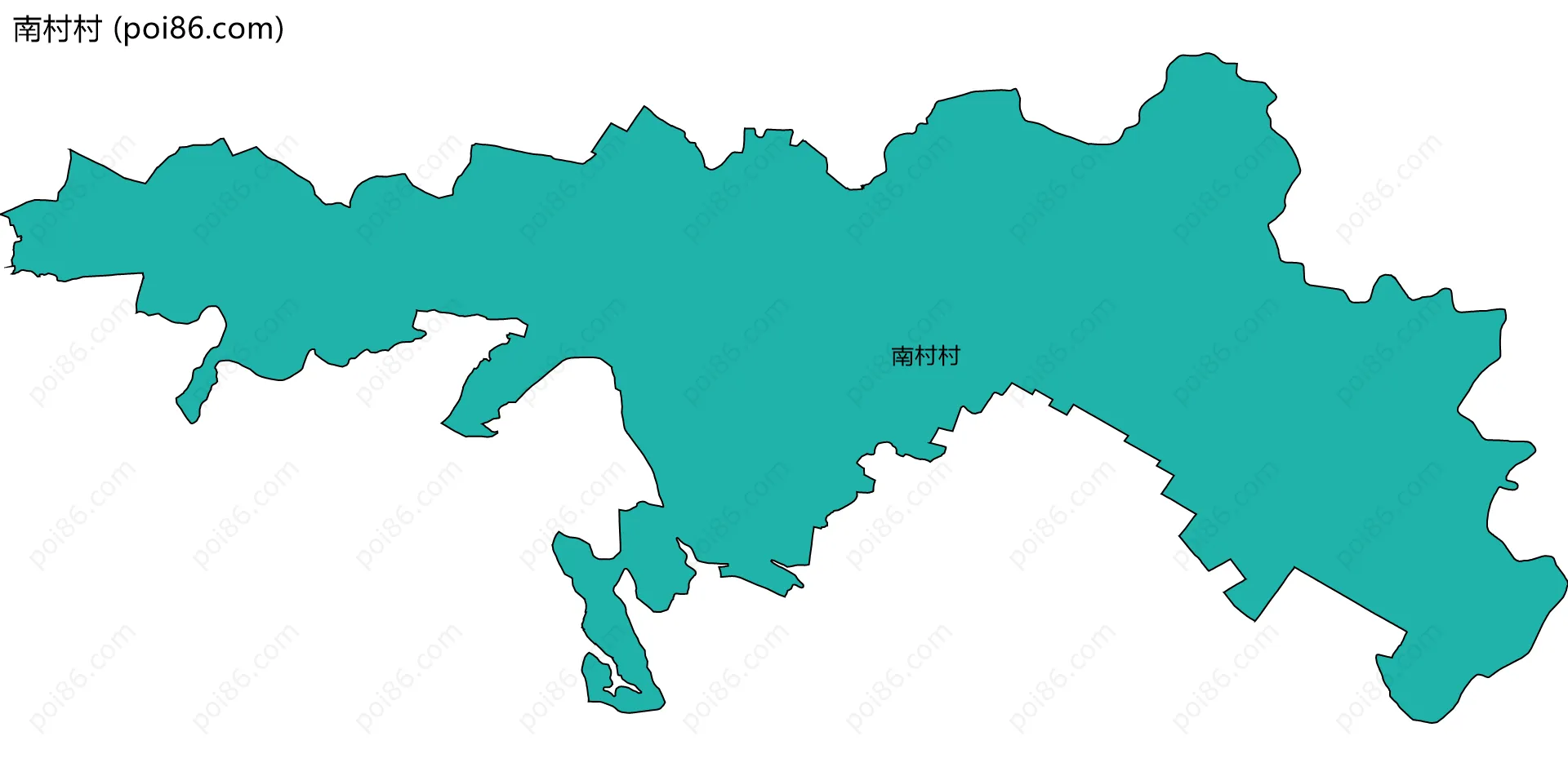 南村村边界地图