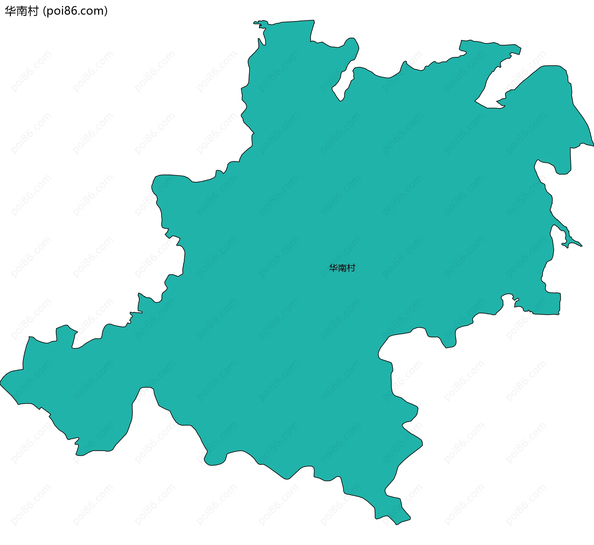 华南村边界地图