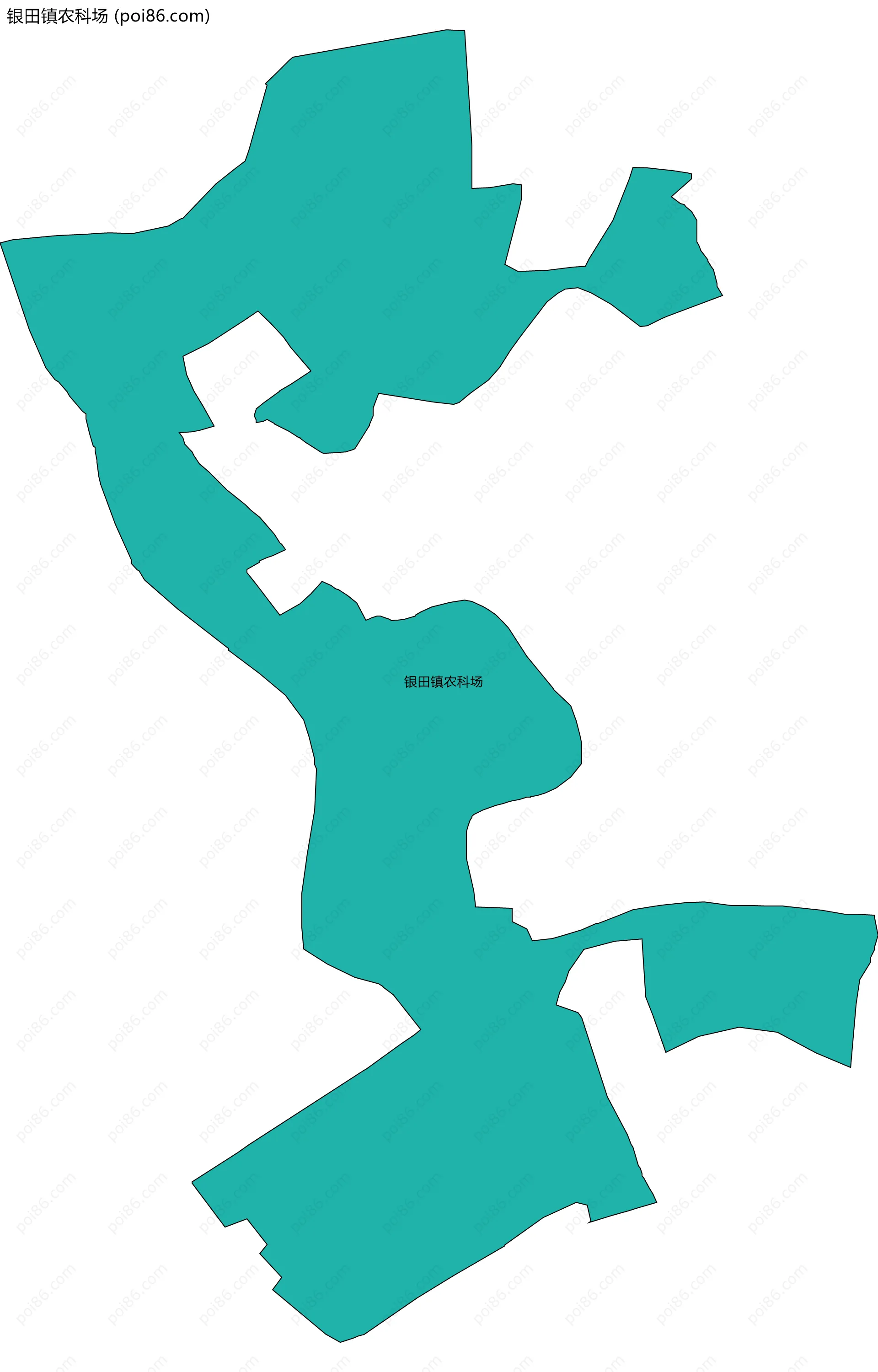 银田镇农科场边界地图