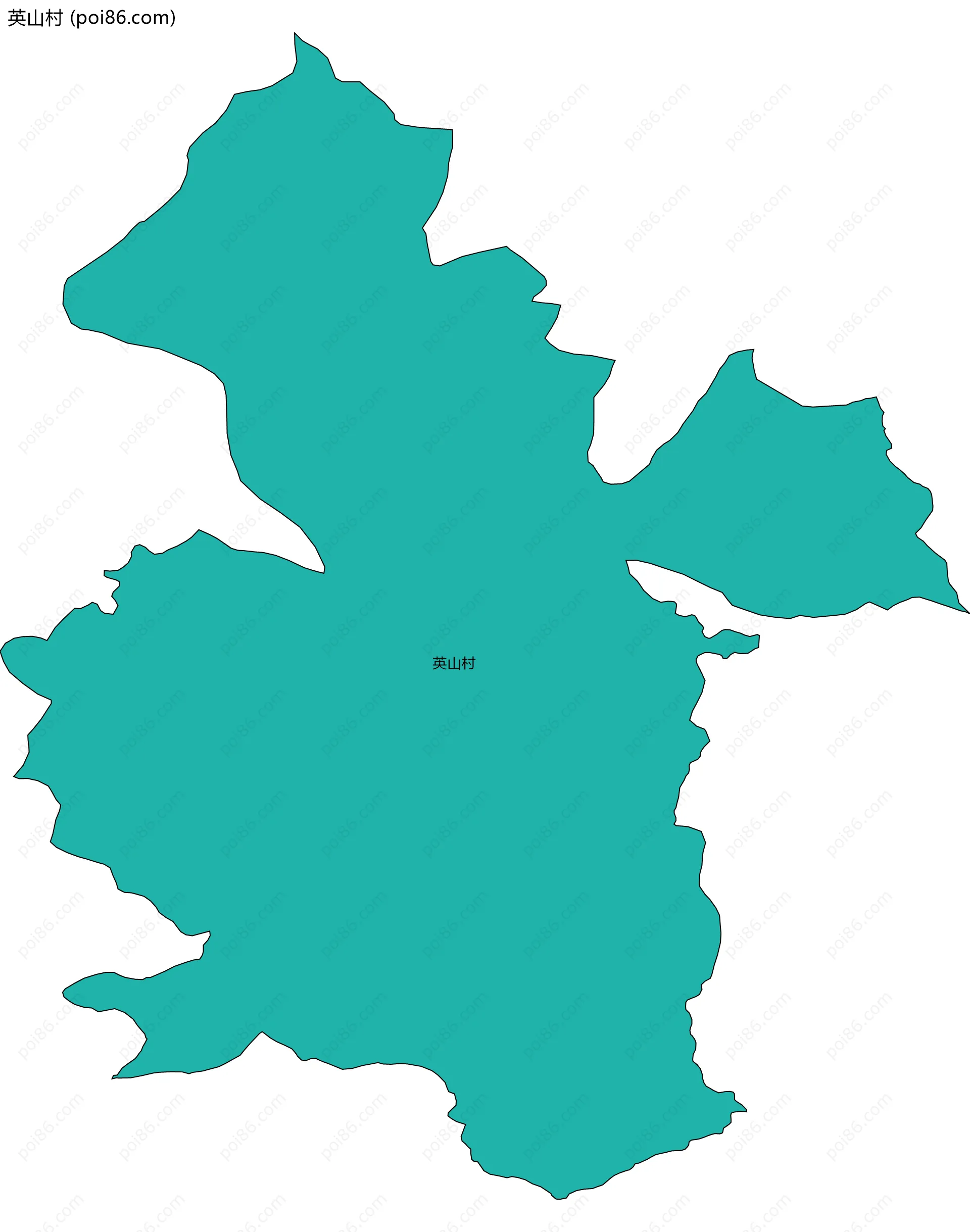 英山村边界地图