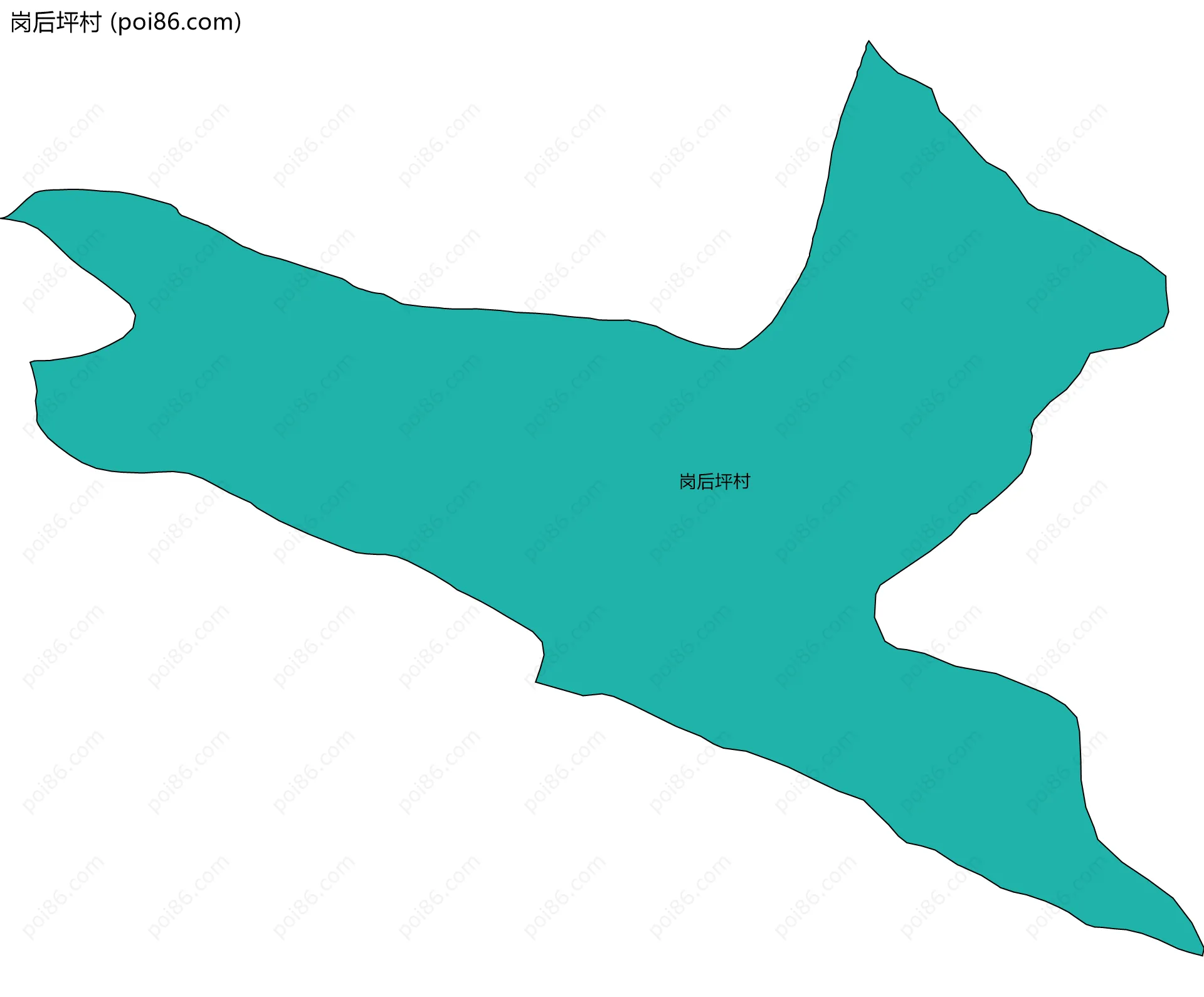岗后坪村边界地图