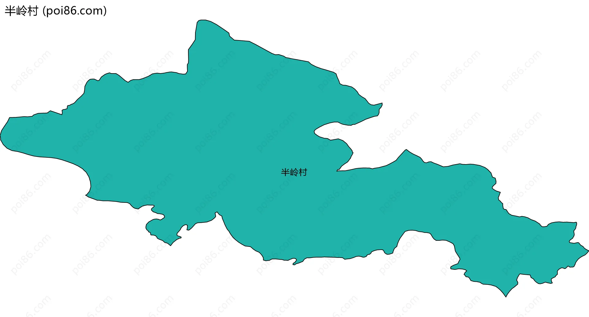 半岭村边界地图