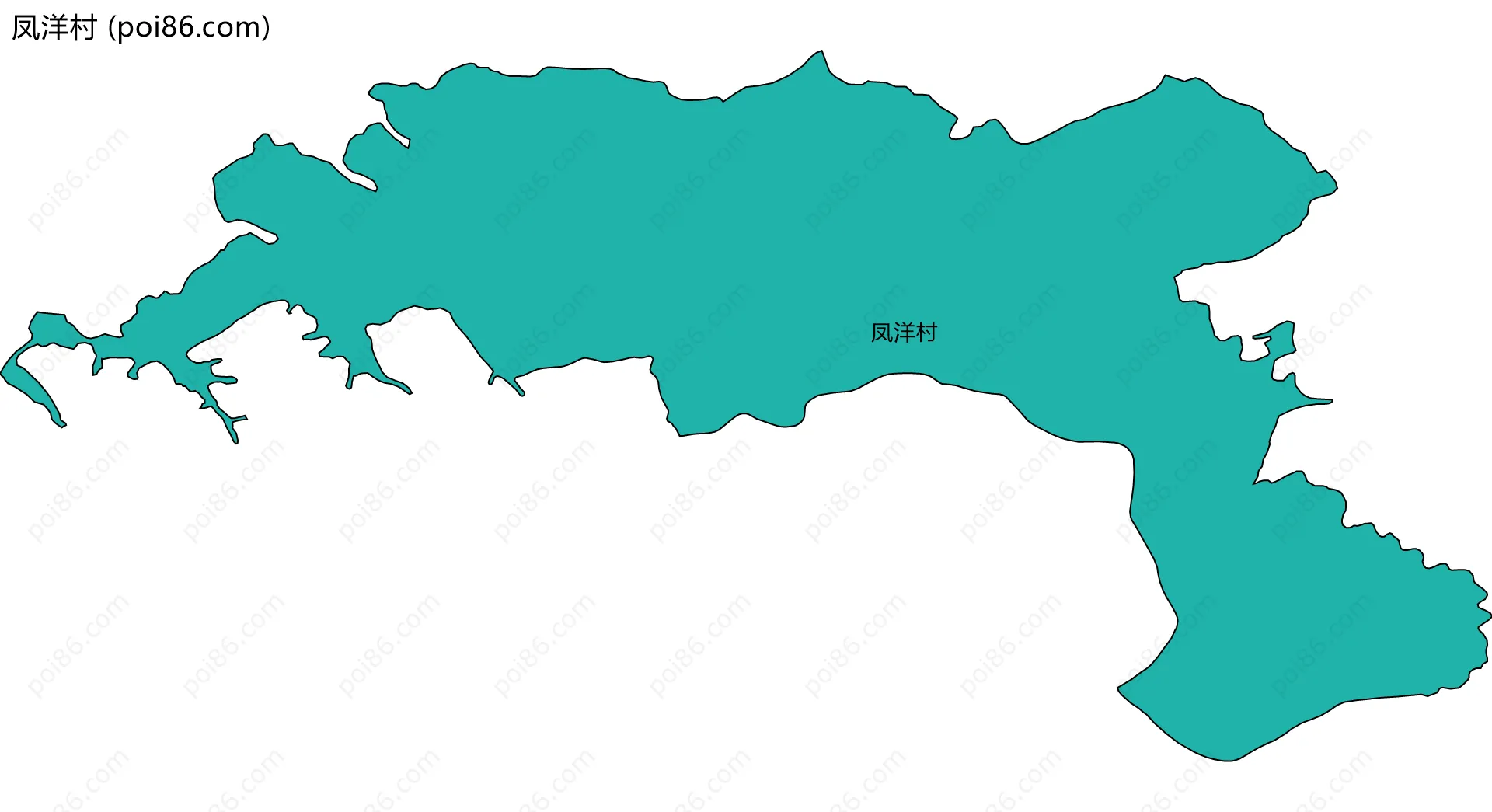 凤洋村边界地图