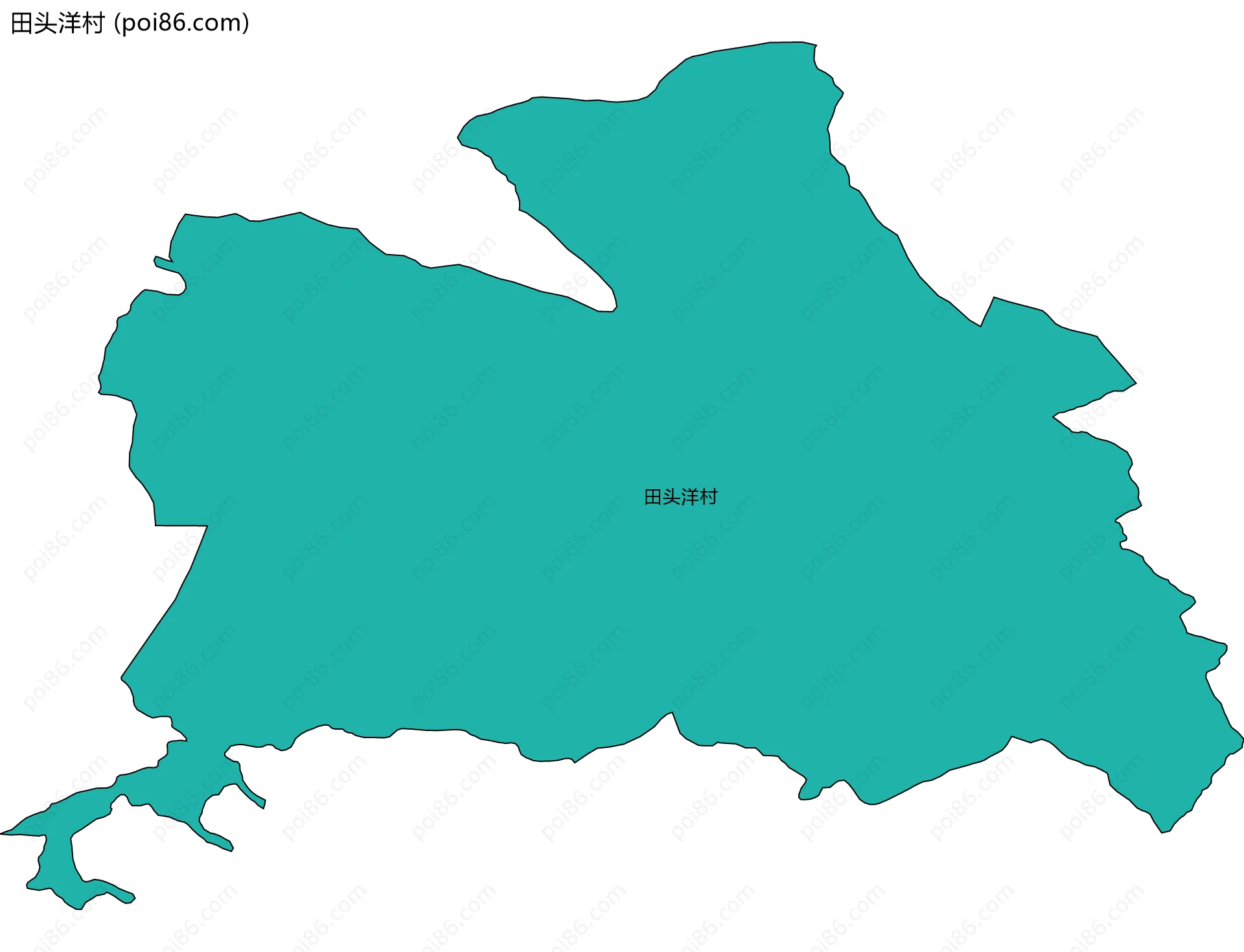 田头洋村边界地图
