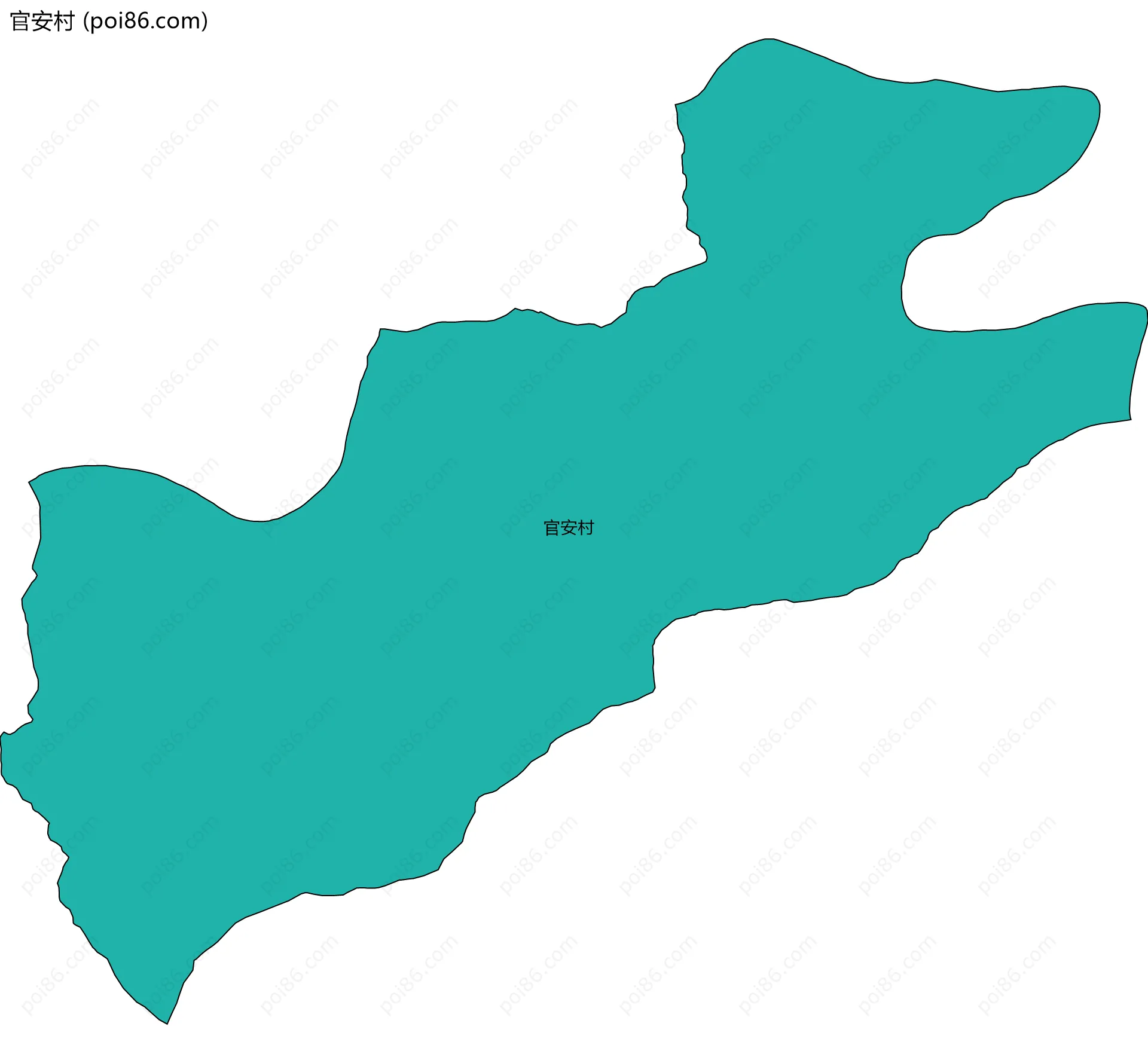 官安村边界地图