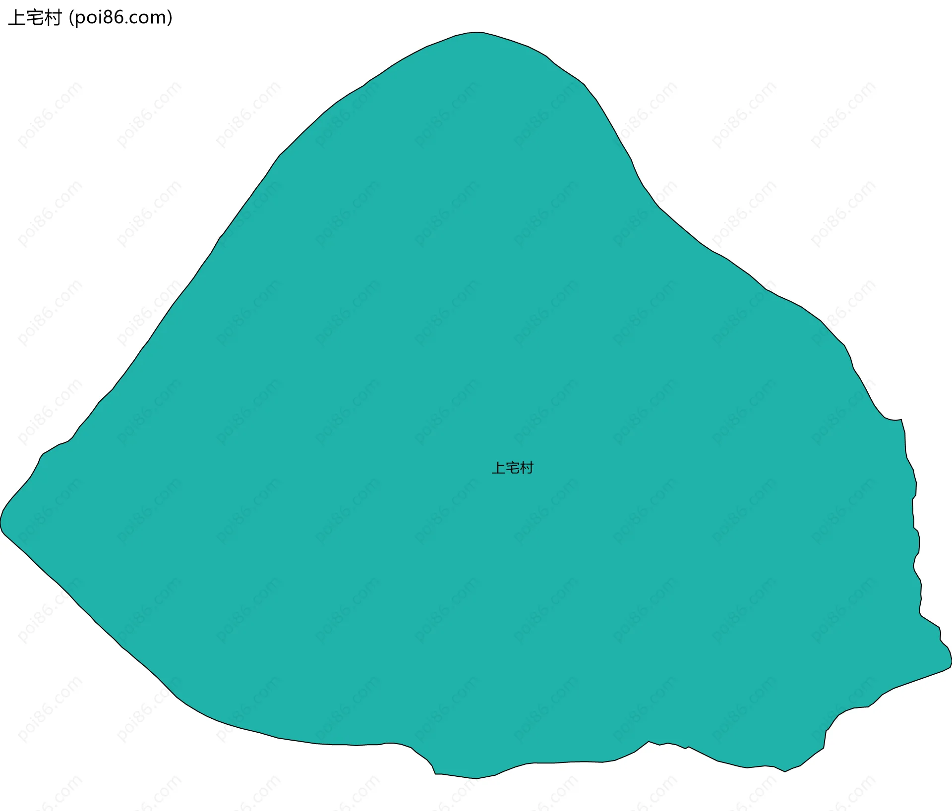 上宅村边界地图