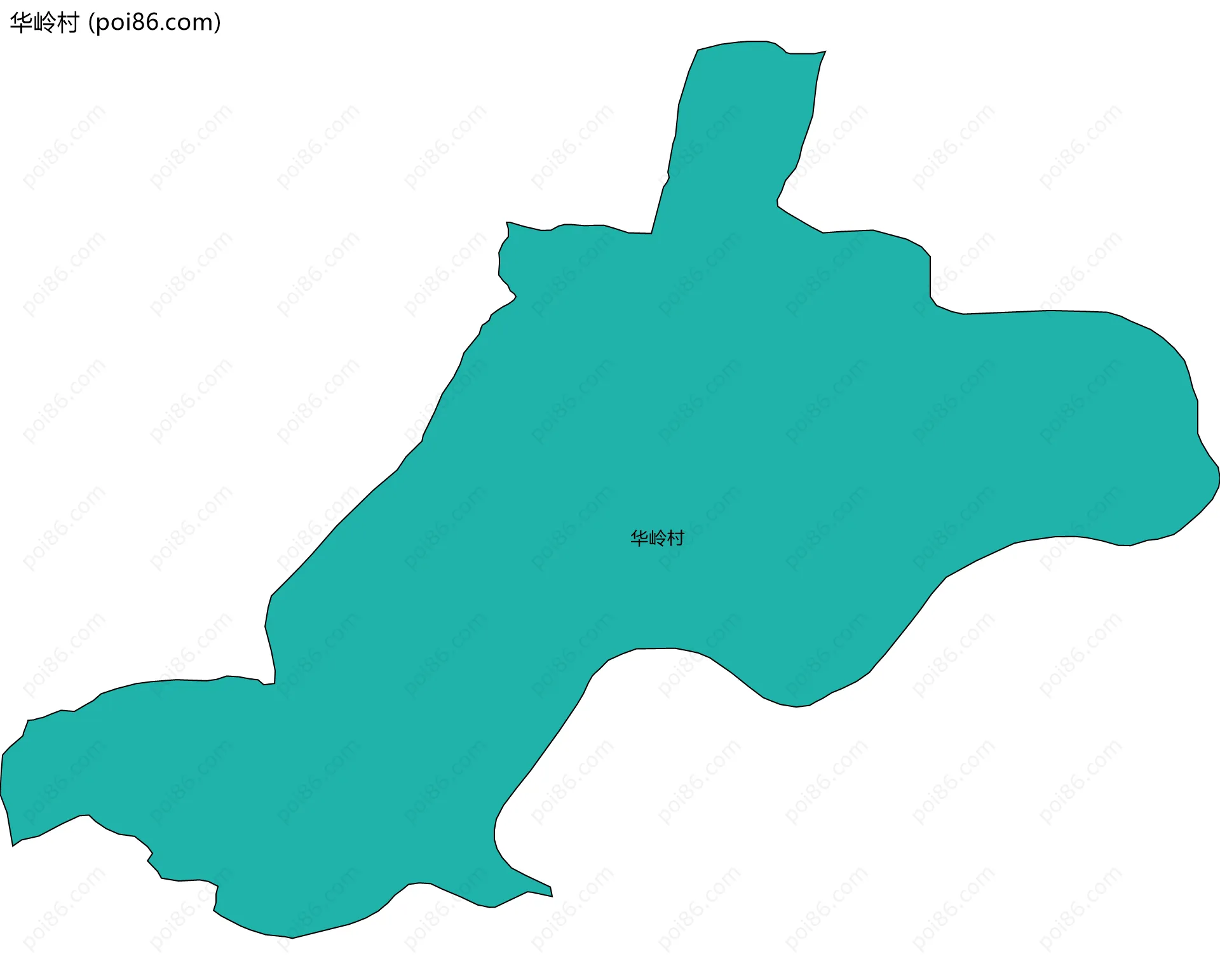 华岭村边界地图