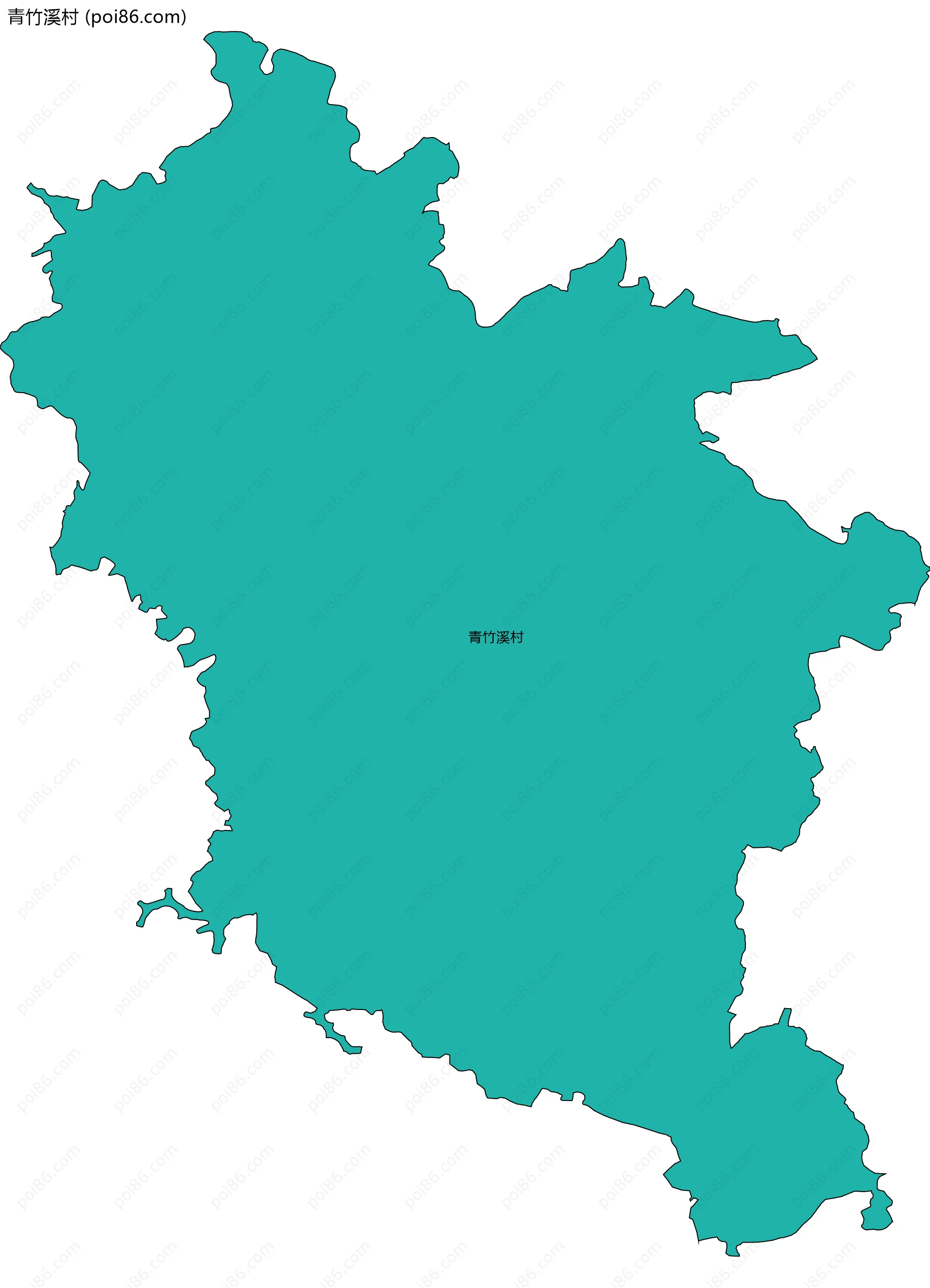 青竹溪村边界地图