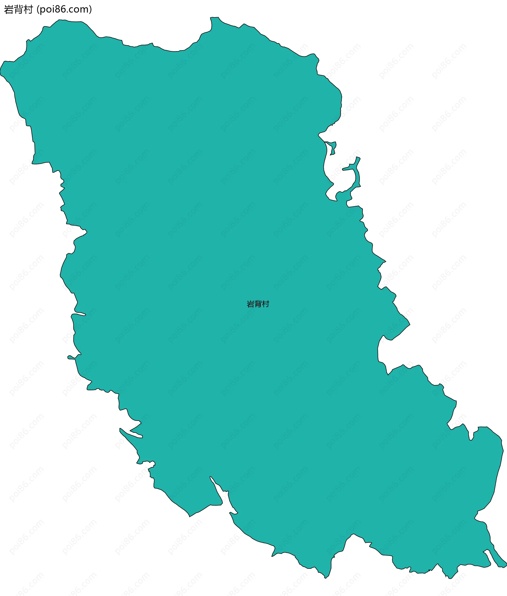 岩背村边界地图