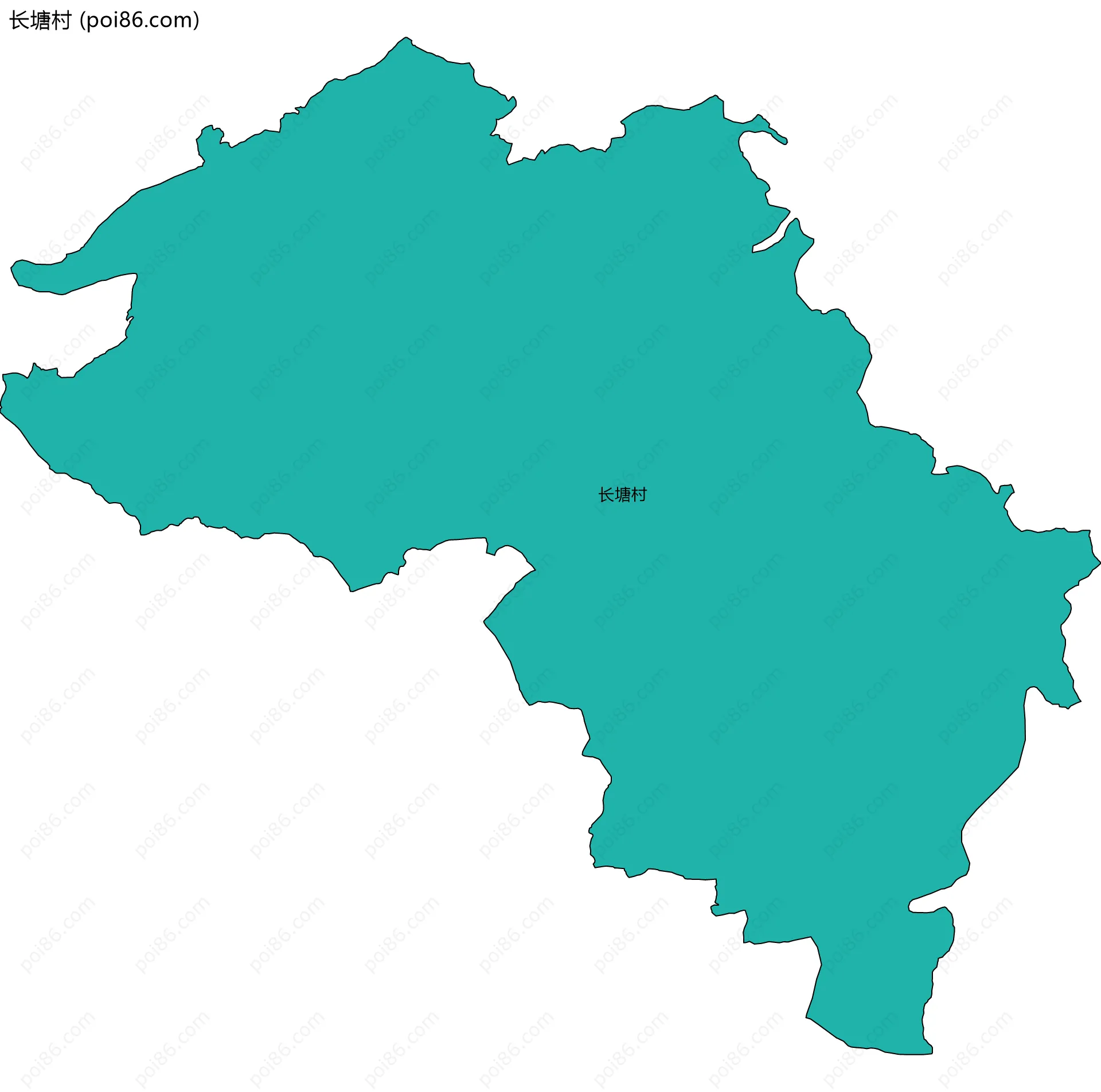 长塘村边界地图