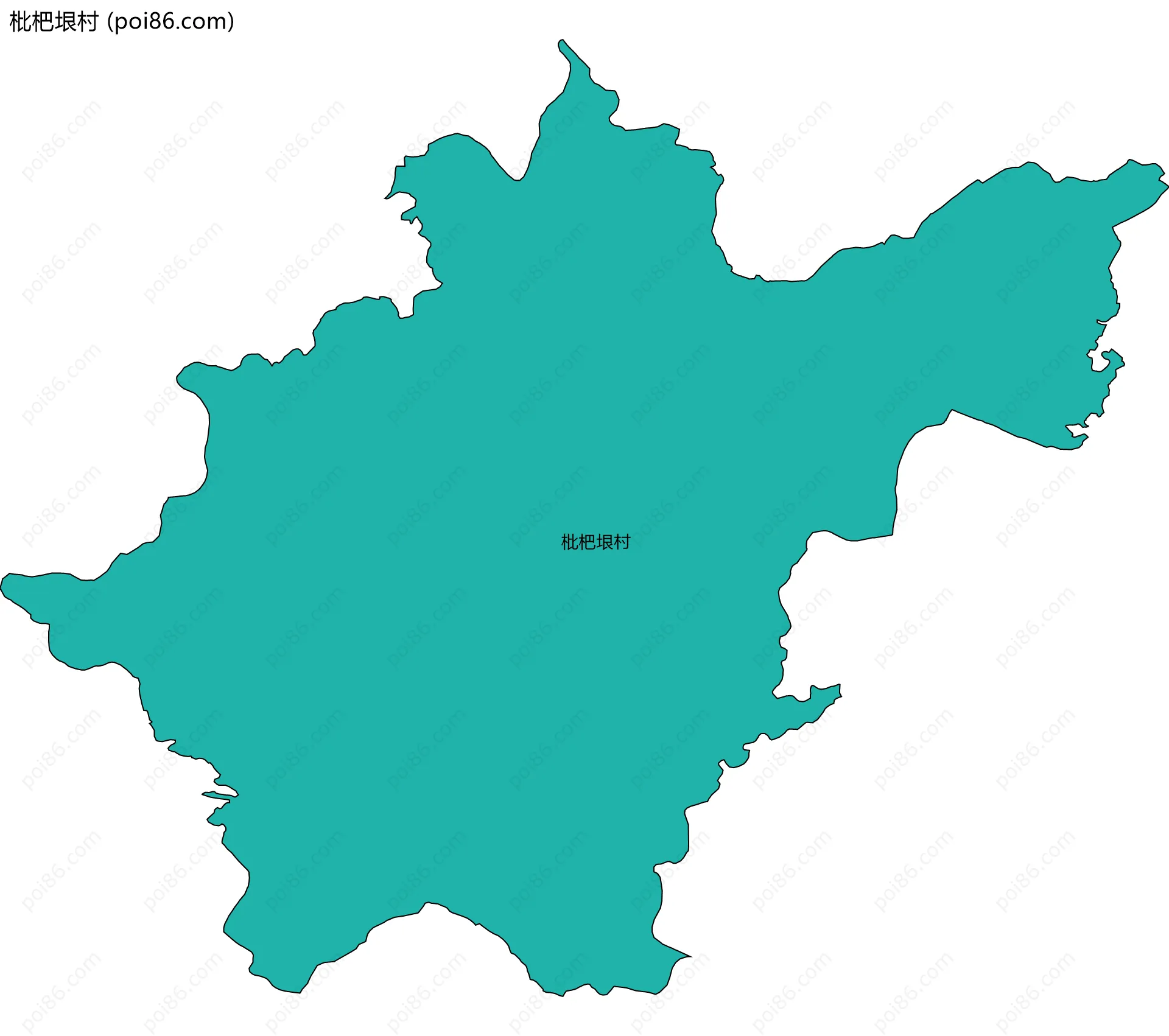 枇杷垠村边界地图